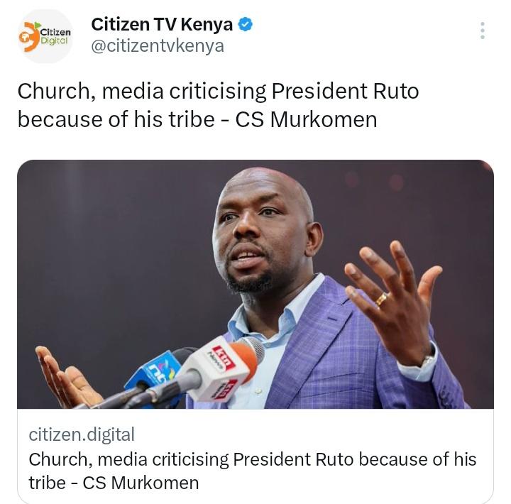 generali_osumo's tweet photo. Bwana Murkomen, nobody gives a damn on what tribe the President comes from! It is NOT the tribe that leads him to CORRUPTION, RETROGRESSIVE POLICIES &amp; BAD GOVERNANCE!

You are an EMBARRASSMENT to many of us who knew you before you joined the gravy train!

Kenya has changed, STOP! https://t.co/mbbJSbdQhf