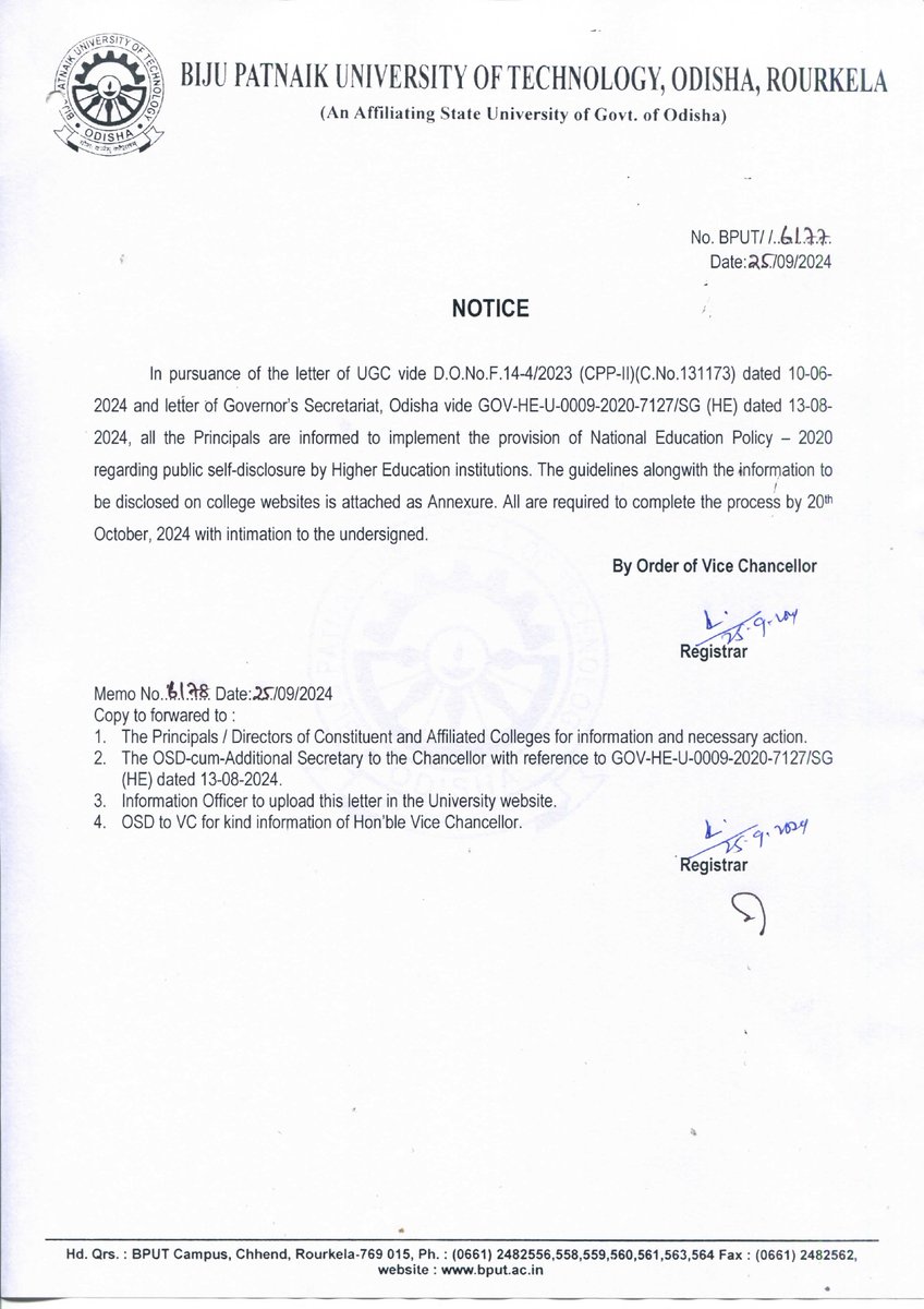 GCEKalahandi's tweet photo. Transparent self-disclosure by Higher Education Institutions (HEls) https://t.co/dwCKWCuApy