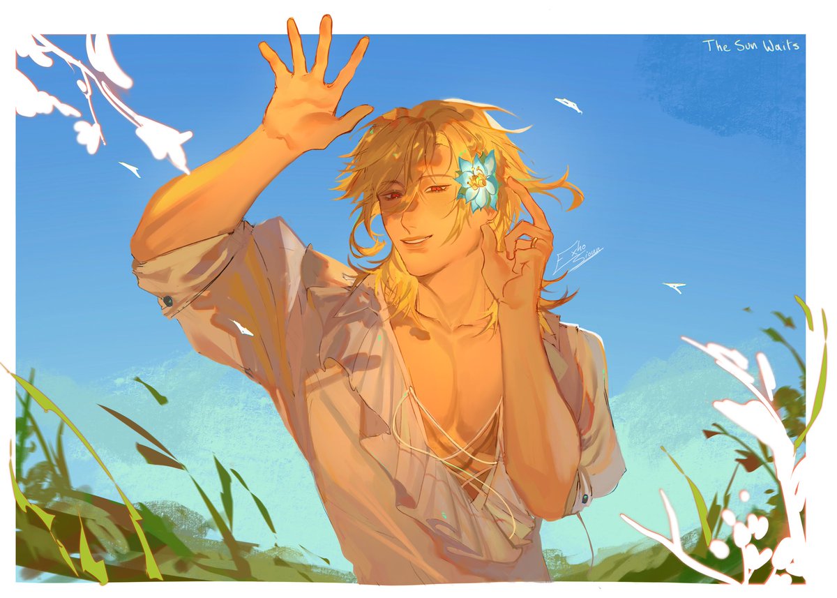exhosionn's tweet photo. the sun waits 🏛️🌱
#haikaveh #kaveh #genshin https://t.co/yhAVBARVCp