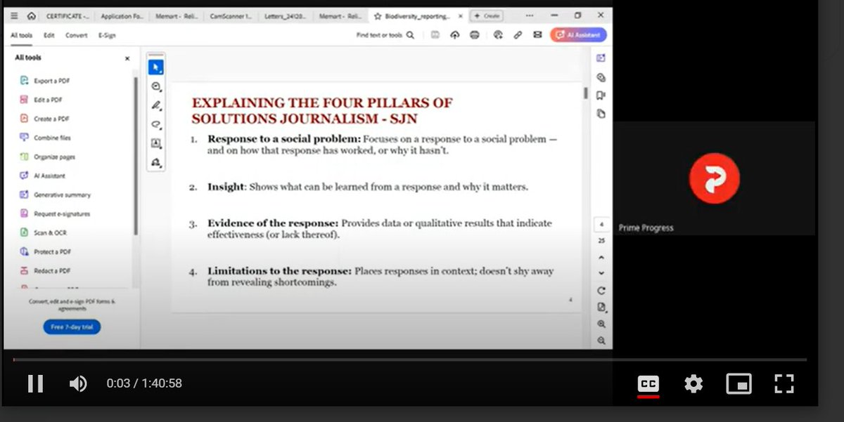 After a careful selection of 5 out of 70+ applications for the Prime Progress Biodiversity Reporting Challenge, on December 5 and 6, we trained the selected journalists. Our facilitators, <a href="/kelechukuiruoma/">Kelechukwu Iruoma</a> &amp; <a href="/EkpaliS/">Ekpali Saint</a> helped the candidates understand biodiversity better and showed
