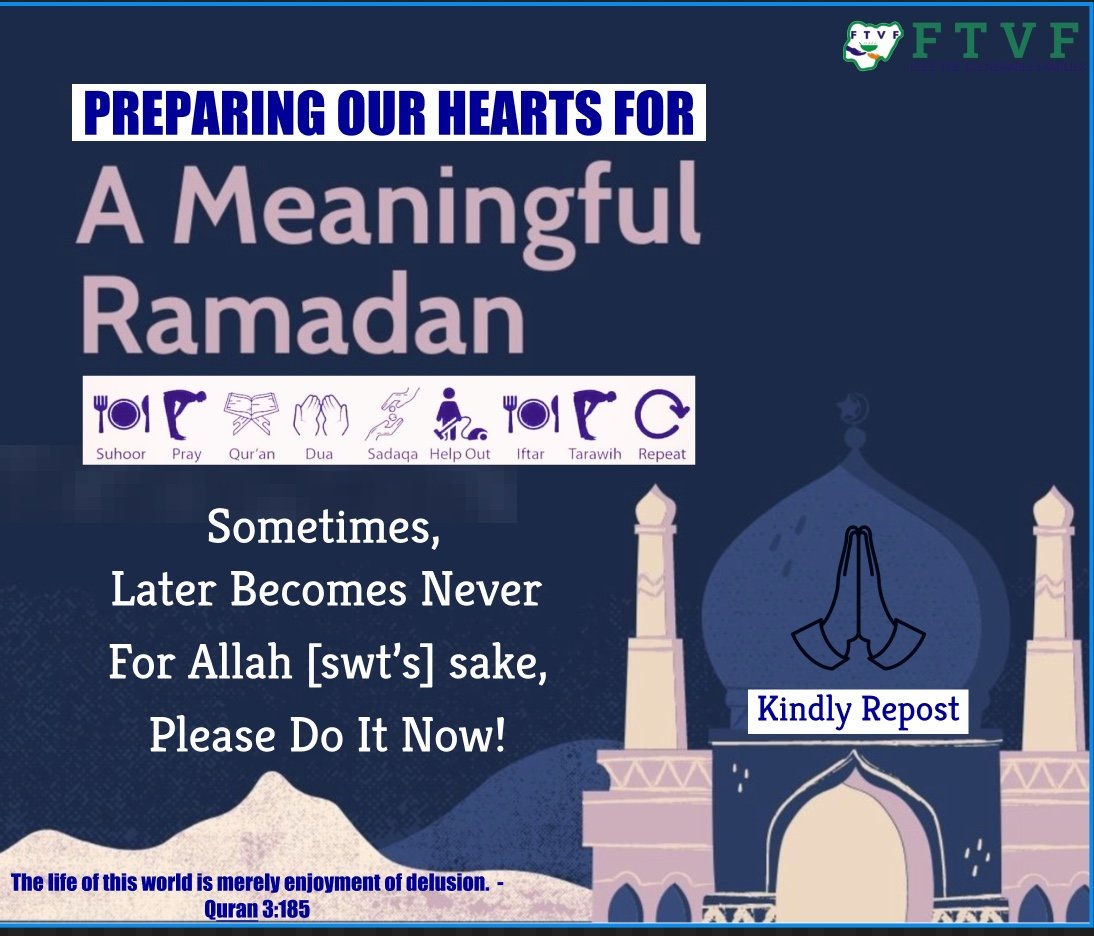 IdrisAOni1's tweet photo. Dear Muslims, 

If this pops up on your timeline, please click on the repost button and ensure you read this tweet till the last [.] Jazakumulah chairman

It is no news that things are tough in the country and we all need one another to carry on. Please, click on the link below to join us if 10 seconds out of the 24hrs Allah [swt] has blessed us all with every day is something you can offer to bring relief and ease the hardships of;

❤ Widows
🧡Orphans
💛Muslims behind bars
💚 Displaced Families
💙 Muslims with special needs
💜 Week seniors
🖤 Struggling Families and Individuals
🧡 Students whose parents or guardian are incapacitated 
💙 etc.

Link: https://t.co/u1XW31x6q4

I pray that Allah [swt] keep us until it's the blessed month and use the upcoming Ramadan to make you and I better, strengthen our faiths. I pray Allah [swt] make the blessed month of Ramadan a turning point for breakthrough in our lives and on the day of recompense  when Allah [swt] will say to his beloved servants “Enter my paradise” I pray that you and I are among.

Allahumo Baligna Ramadan [Ameen]