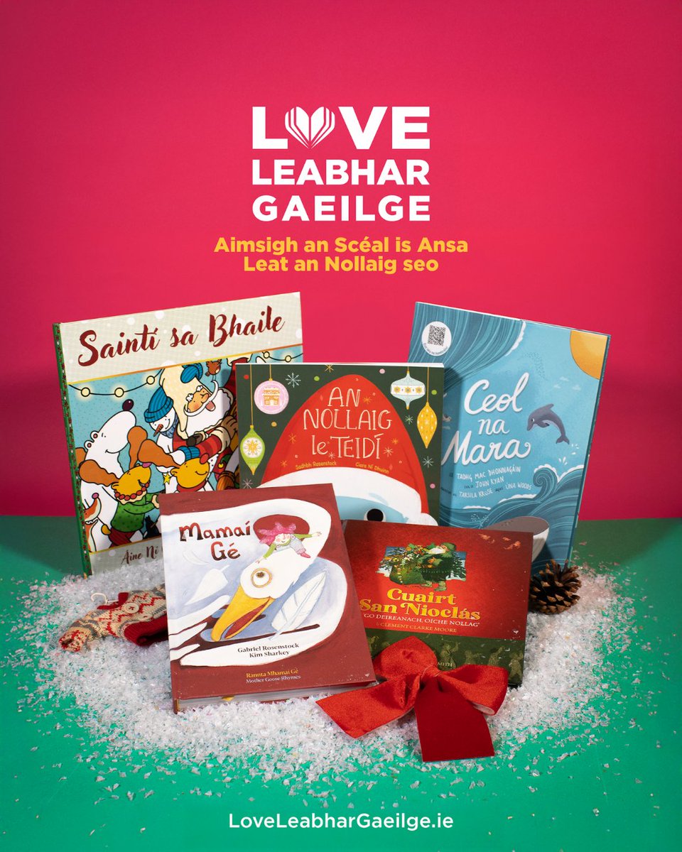 ‘Sí an Nollaig í! Le hinspioráid ón #LateLateToyShow seo duit ár moltaí do léitheoirí óga an Nollaig seo. 👶🎅

Pioc do rogha leabhar ag loveleabhargaeilge.ie

#LoveLeabharGaeilge