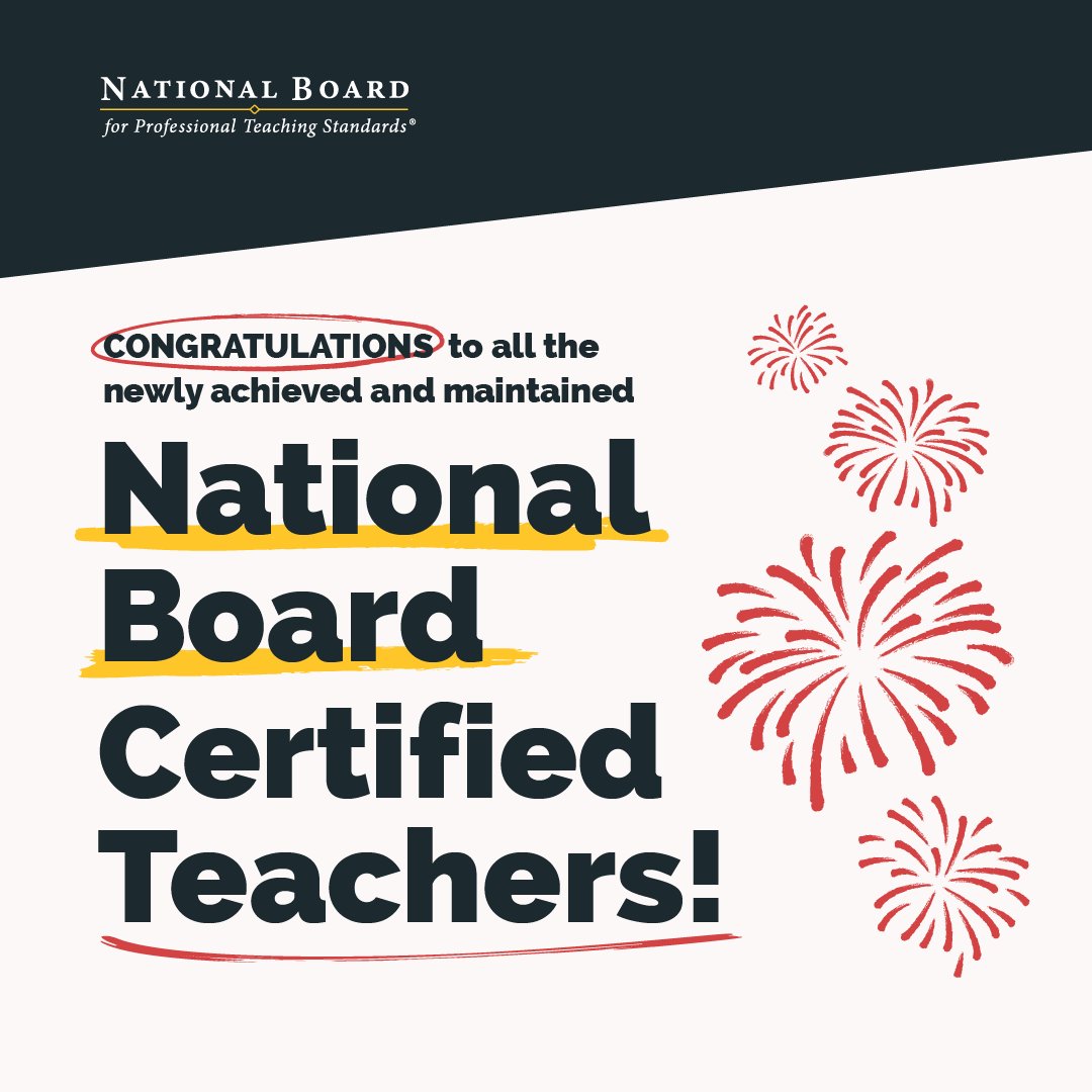 It’s Score Release Day! Congratulations to all of the new National Board Certified Teachers, newly  maintained NBCTs &amp; those still on their journey. Your d ed ication to accomplished teaching is inspiring! #NBCTstrong