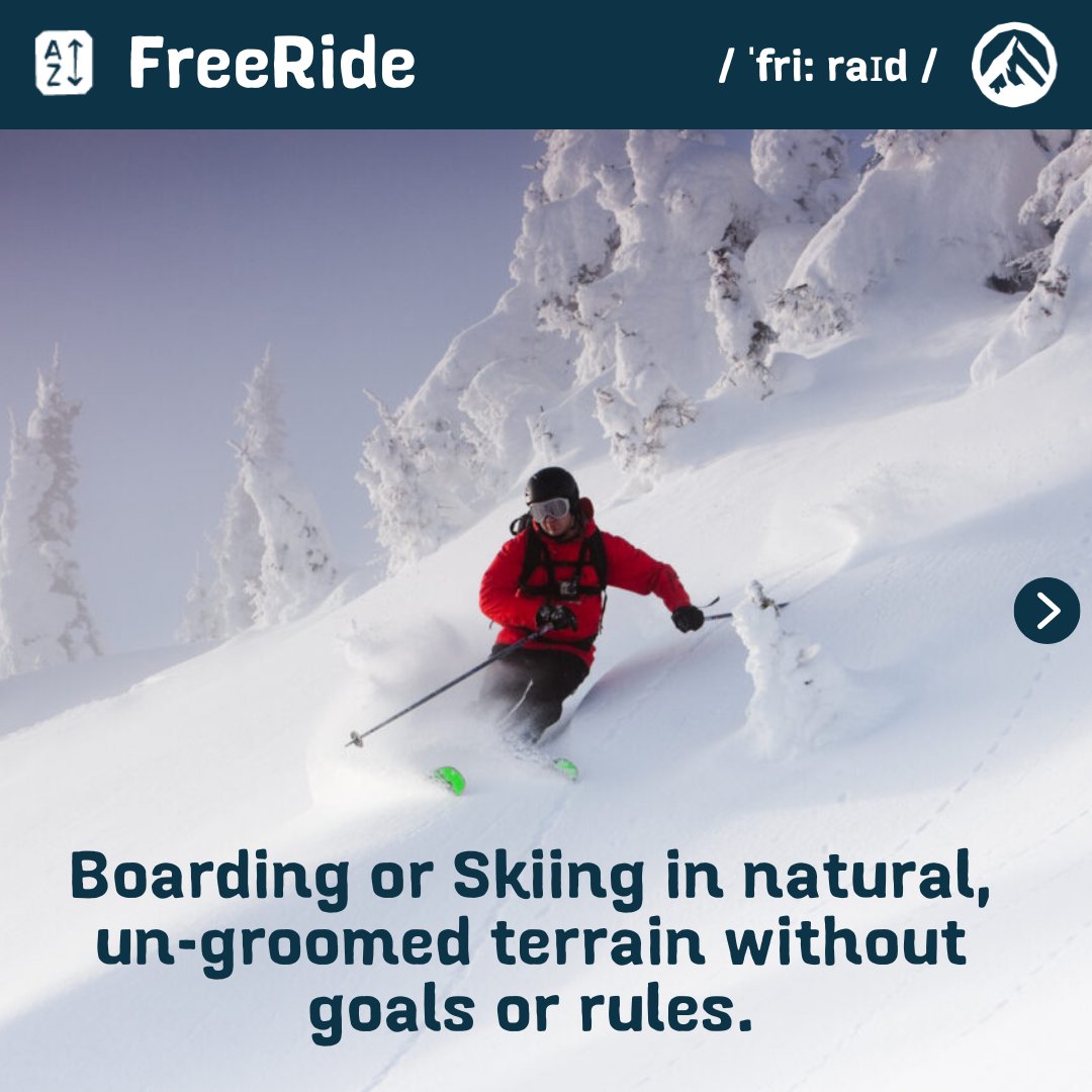 FreeRideRep's tweet image. Learn the language of FreeRide or help grow our lexicon! 🚠🌨️ A free resource to level up your powder adventures. 

👉 freeride-republic.com/the-lexicon/#f…

#FreeRideRepublic #TheLexicon #KnowBeforeYouGo #AdventureAwaits #PowderDay  #FreeRide
