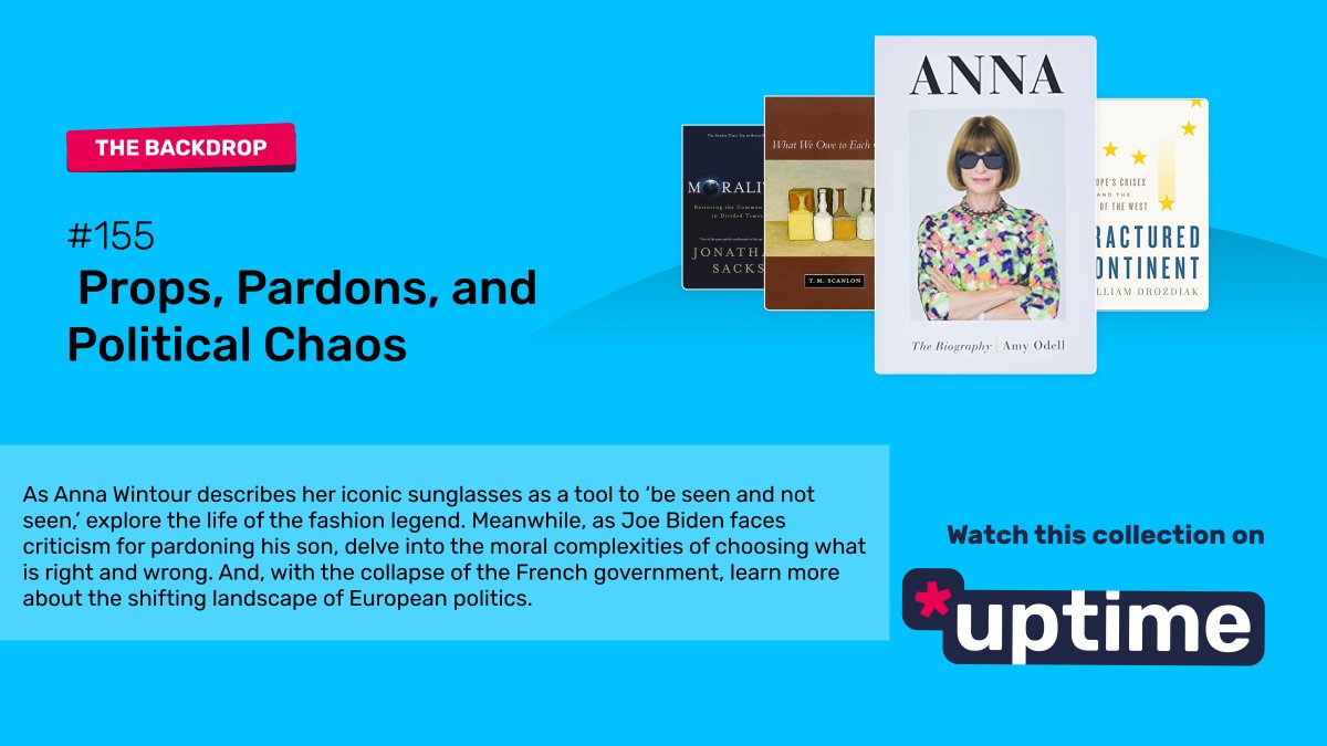 #AnnaWintour describes her iconic sunglasses as a tool to "be seen and not seen". Meanwhile, #JoeBiden faces criticism for pardoning his son. And, with the collapse of the #FrenchGovernment, learn more about the shifting landscape of European politics. to.uptime.app/Jgd8czt7gxb 🌎