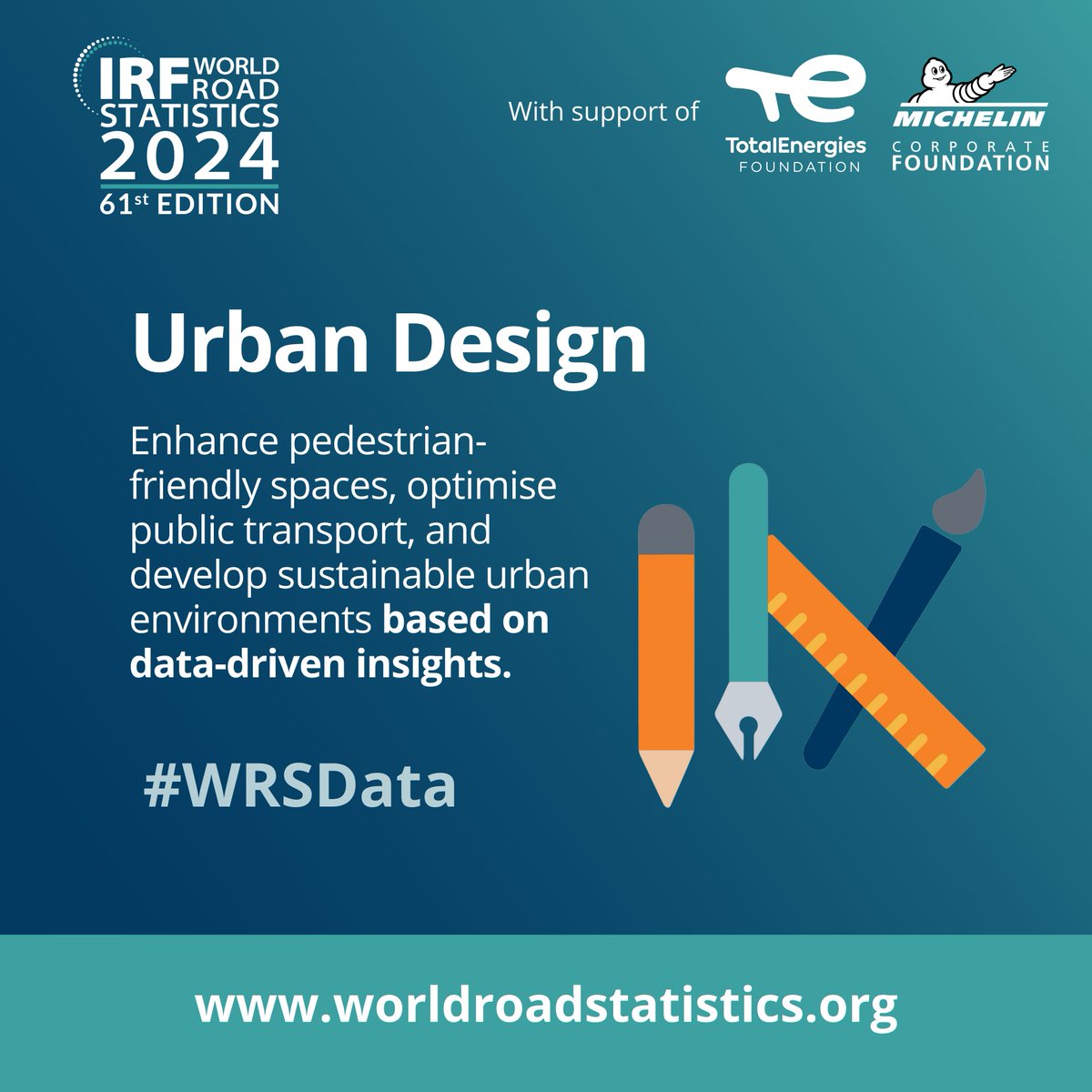 IRFofficial_org's tweet photo. Transport professionals, plan smarter for 2025! ๐ฆ
The IRF World Road Statistics (WRS) offers insights from 200+ countries & indicators (2017โ2022)โFREE to access: https://t.co/0LYMHiW9Tf
Thanks to @Fond_Michelin & @TotalEnergies_F.
#RoadSafety #Mobility #WRSData @adbtransport @transportATO @ntua