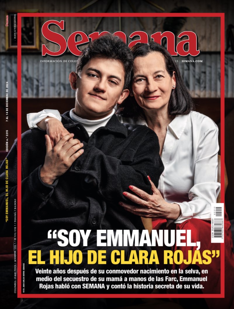 Emmanuel, el hijo de Clara Rojas, rompe su silencio y, en entrevista exclusiva con SEMANA, habla de su vida, Petro, la JEP y las Farc: “Nunca me he planteado conocer a mi padre”. #HablaEmmanuel

semana.com/politica/artic…