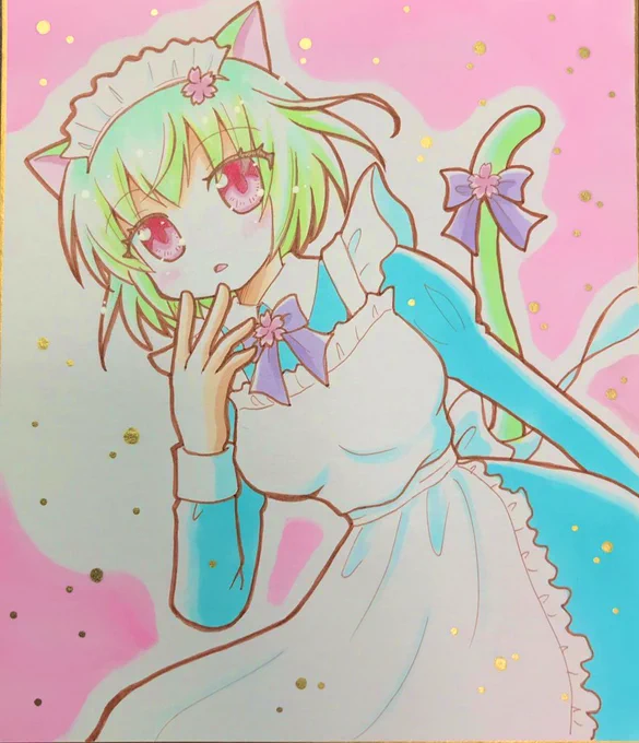12/8(日) #みちのくCOMITIA13、新作色紙2点追加しました!キラキラクリスマスバニーさんです色紙サイズいろいろありますので、ぜひ連れて帰ってあげてください〜(*'꒳`*) 