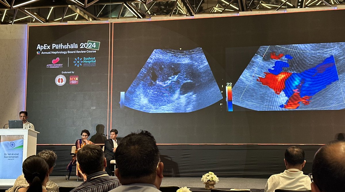 SayaliBThakare's tweet photo. Dr. @VelarvindS at #ApexPathshala showcasing his work with POCUS in kidney transplant https://t.co/AboP7t6Huv