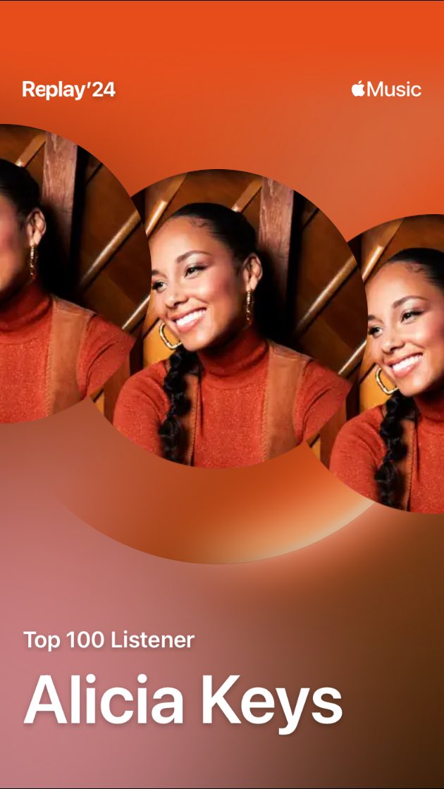TheQueenOfLaugh's tweet photo. I wear this with a badge of honor, I am one of @aliciakeys  top 100 listeners on Apple Music 🥰💜 https://t.co/xIkuei8LfA