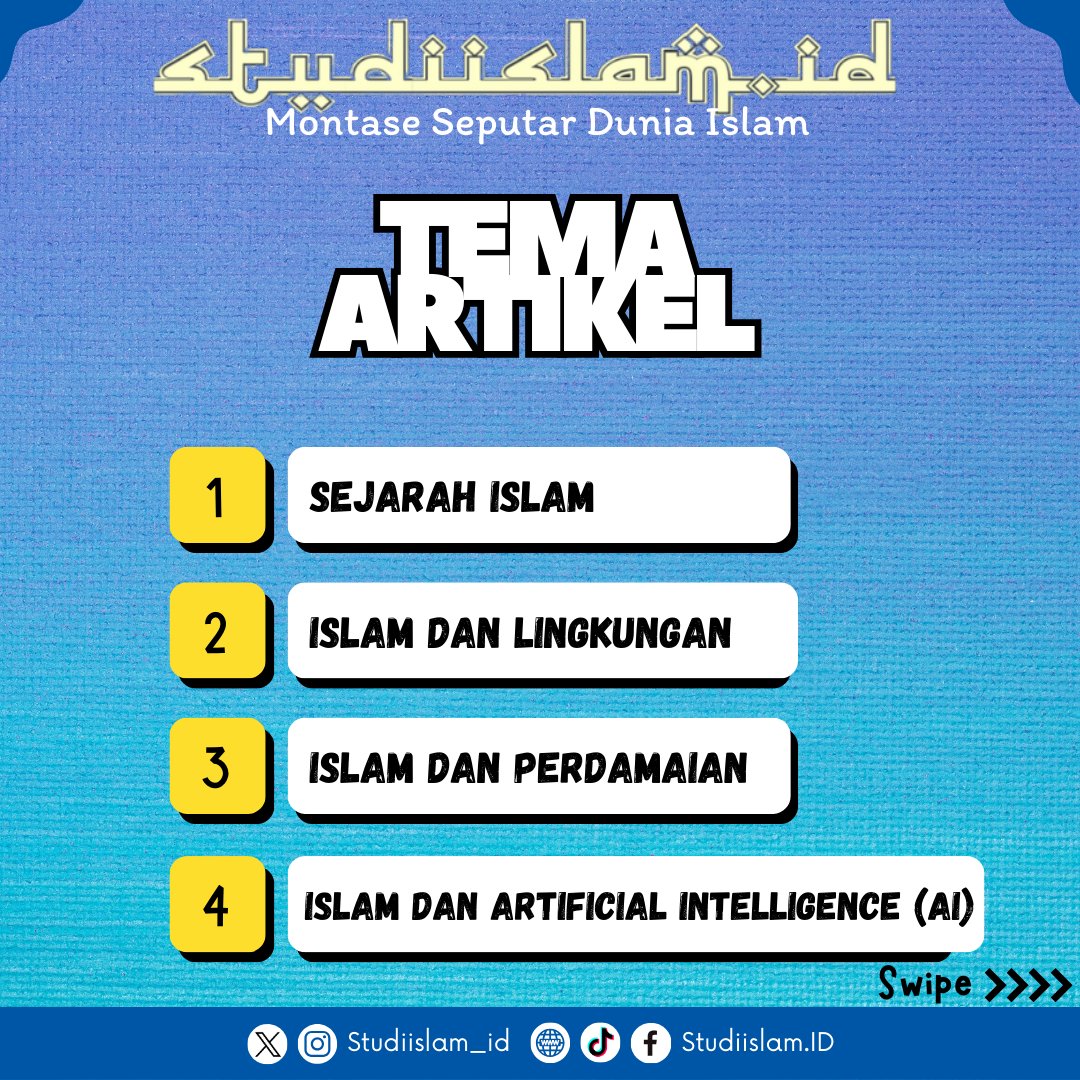 studiislam_id's tweet photo. 📢 Kesempatan Emas untuk Para Penulis Inspiratif!

Kami mengundang Anda untuk berkontribusi di platform https://t.co/lG63W942HI dan menjadi bagian dari diskusi intelektual yang mencerdaskan!

🔗 Kirim tulisan Anda segera!

#StudiIslam #MontaseIslam #ArtikelIslam #SejarahIslam https://t.co/ywIfUy0LGt