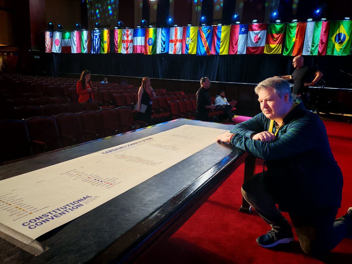 Before our signing cermony I felt the gravity of what we where doing with the flags and all the people they represented. I kneeled because for me this is a precious document now.