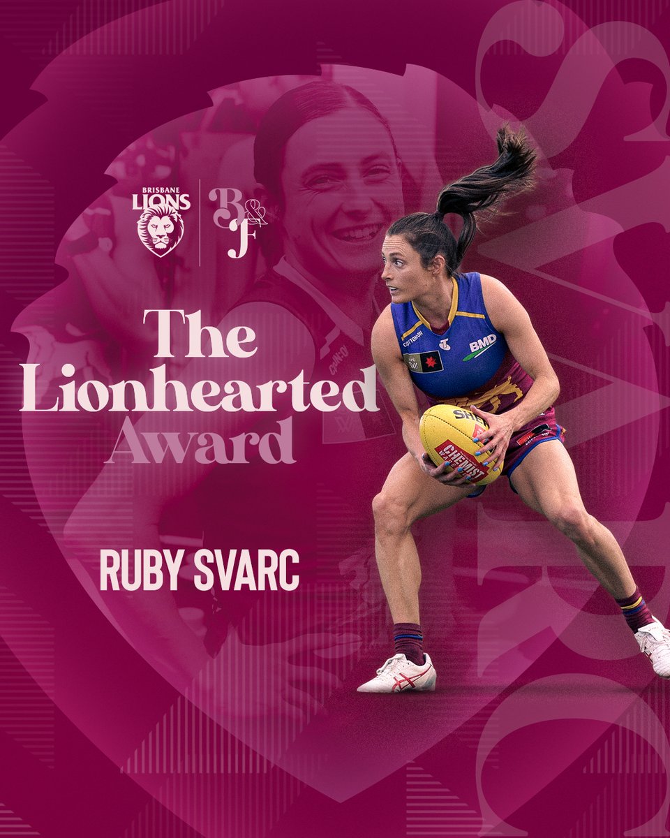 It's a Svarc takeover! Ruby takes home The Lionhearted Award - so deserving of this Rubes 🥹❤️