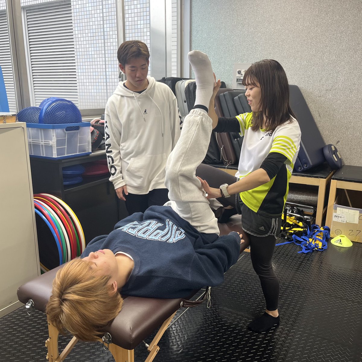 【企業説明&amp;体験会】
Dr.stretchを展開する㍿ニューフラッグ様によるトレーナーコース2年生への説明会と施術体験✨ストレッチトレーナーの仕事や研修制度についてお話を聞いたり、実際に施術体験もしたりして、業界の魅力ややりがいを体感することができました！貴重な機会をありがとうございました🚩