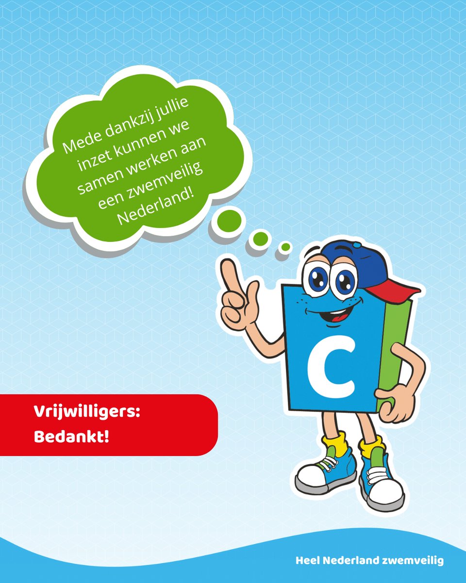 Vandaag is het Nationale Vrijwilligersdag. Op deze dag zetten wij onze gedelegeerden en andere vrijwillige betrokkenen extra in het zonnetje. Zonder hen kunnen we niet samen bouwen aan een zwemveilig Nederland. Houden jullie je brievenbus in de gaten...?!

#vrijwilligers #bedankt