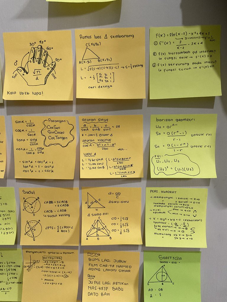 syturnz's tweet image. ─✧ catatan kecil/rumus cepat utbk