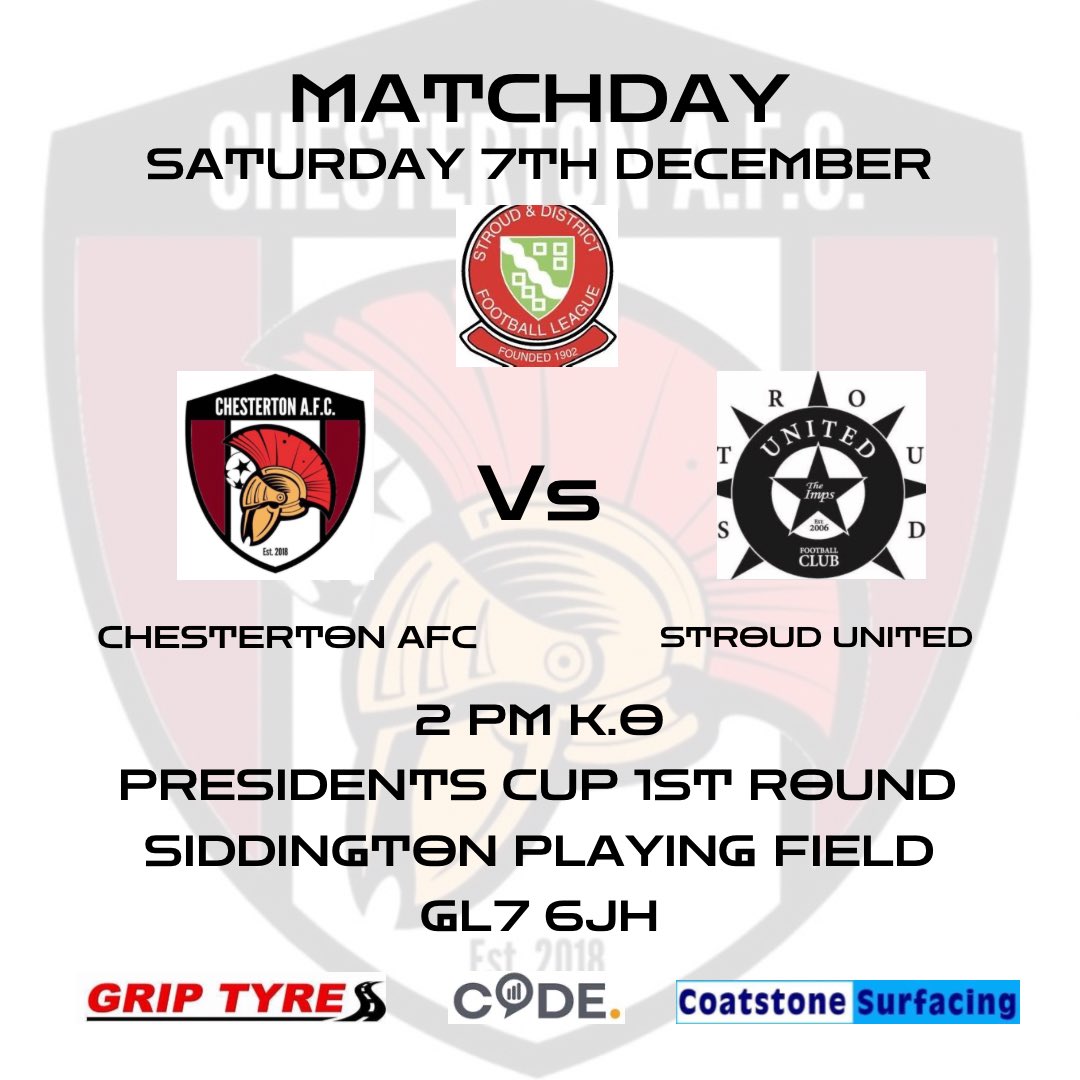 GAME ON!! Despite the weather our first round cup tie against Stroud United goes ahead, with a good run of form behind us we’ll be hoping for another strong performance today to advance us to the next round. UTC!
