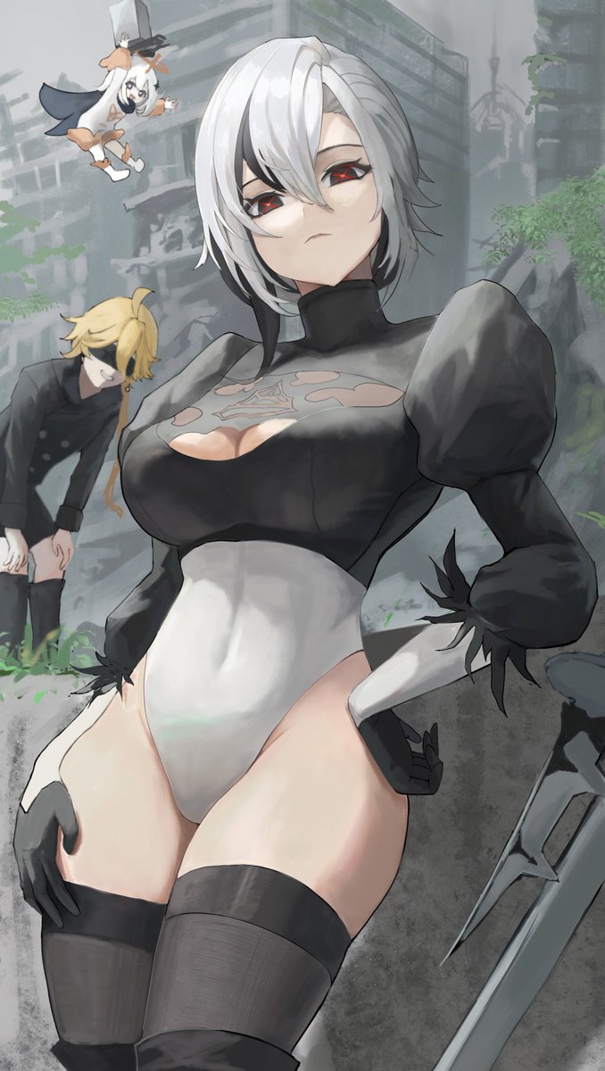 mirok_il's tweet photo. 2B×召使
#原神 #NieR_Automata https://t.co/Uc5dsIxijW