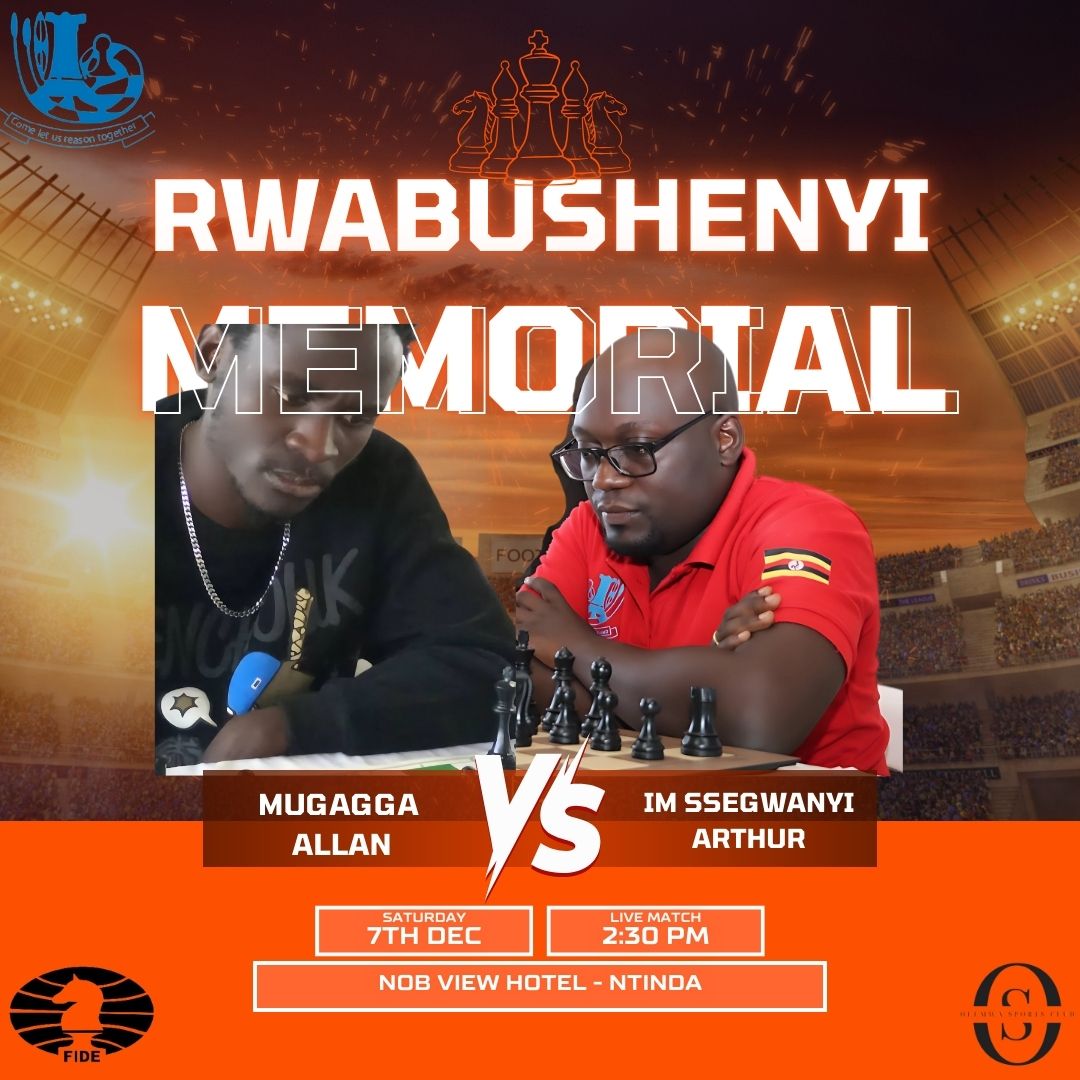 OlemwaSports's tweet photo. After defeating FM Haruna Nsubuga and Kamoga Rajab, both members of the 2000+ Elo club, Makerere University's Mugagga Allan (5/5) is set to clash with Dr. IM Arthur Segwanyi (5/5) in a showdown for the top spot.

Round 6 is underway!

#chessupdates #ugandachess https://t.co/u8uKCZ4l3E