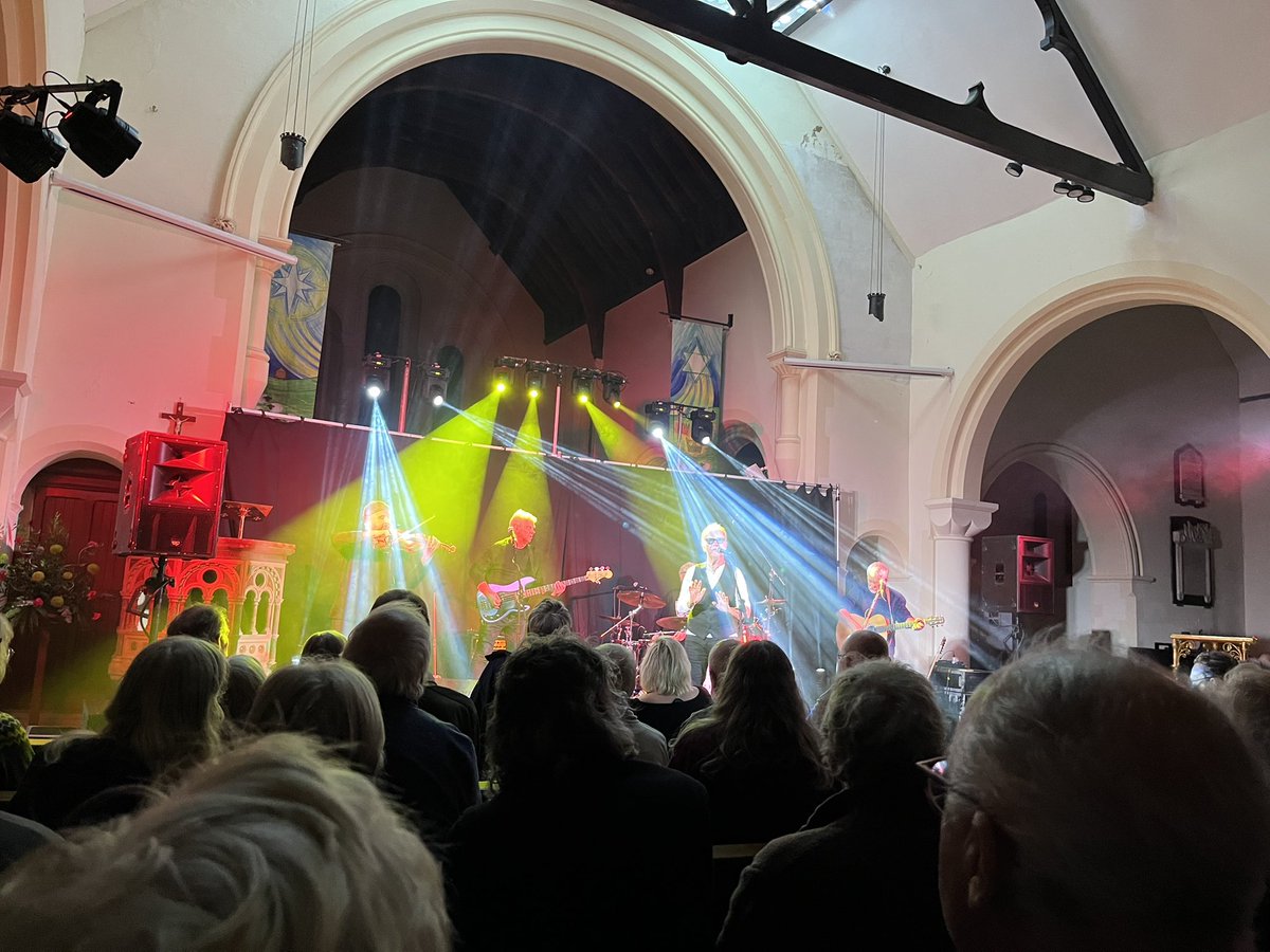 MalHudson1's tweet photo. Fabulous final gig of the @Oysterband1 Long Goodbye tour in a packed out Emsworth Church. You guys have still got it . Thanks for last four decades of passionate, rousing music. https://t.co/7RKWUDv3ND