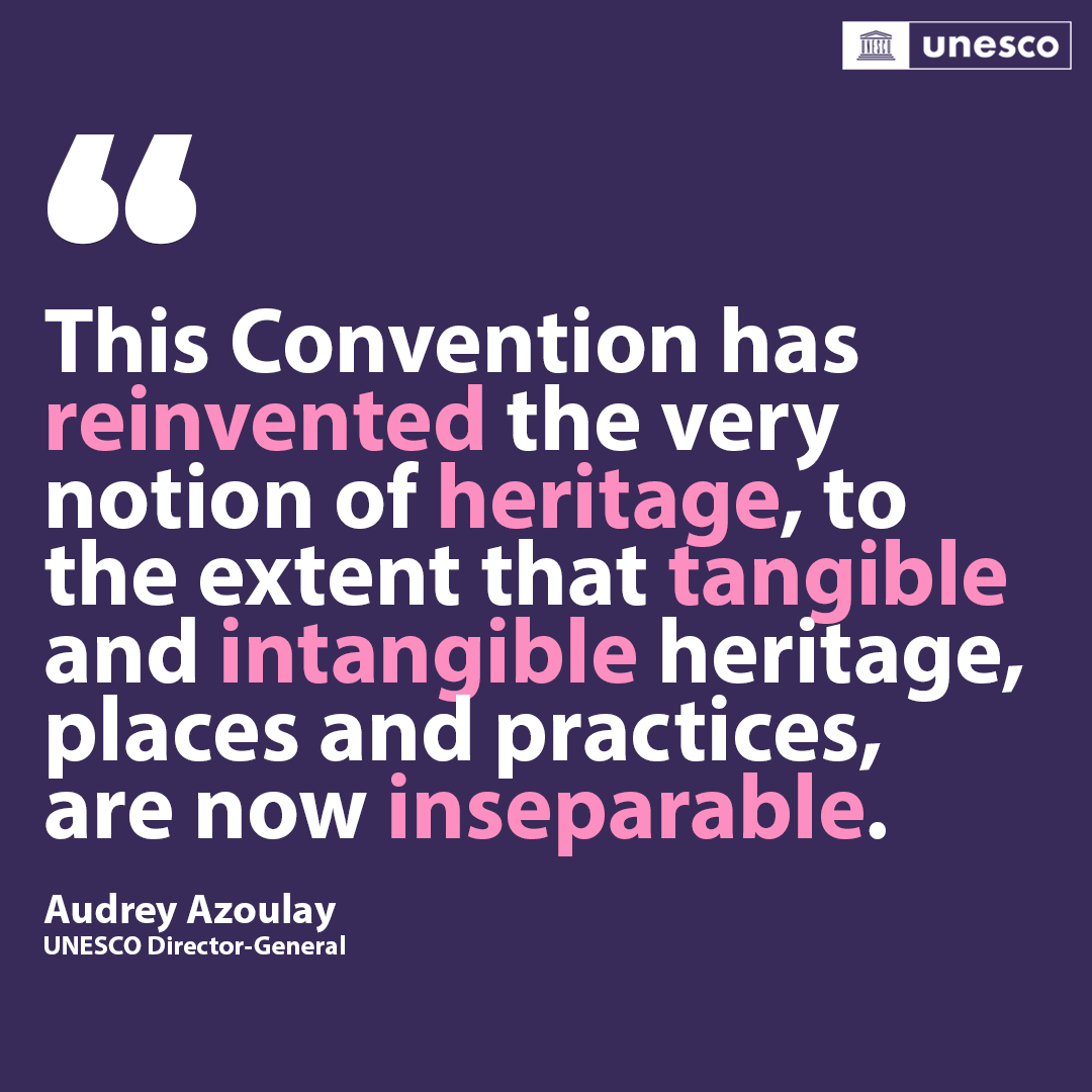 It’s a wrap! A total of 63 #IntangibleHeritage elements have been added to UNESCO's Lists:

➡️ 58 elements on the Representative List of the Intangible Cultural Heritage of Humanity

➡️ 2 elements on the List of Intangible Cultural Heritage in Need of Urgent Safeguarding

➡️ 3