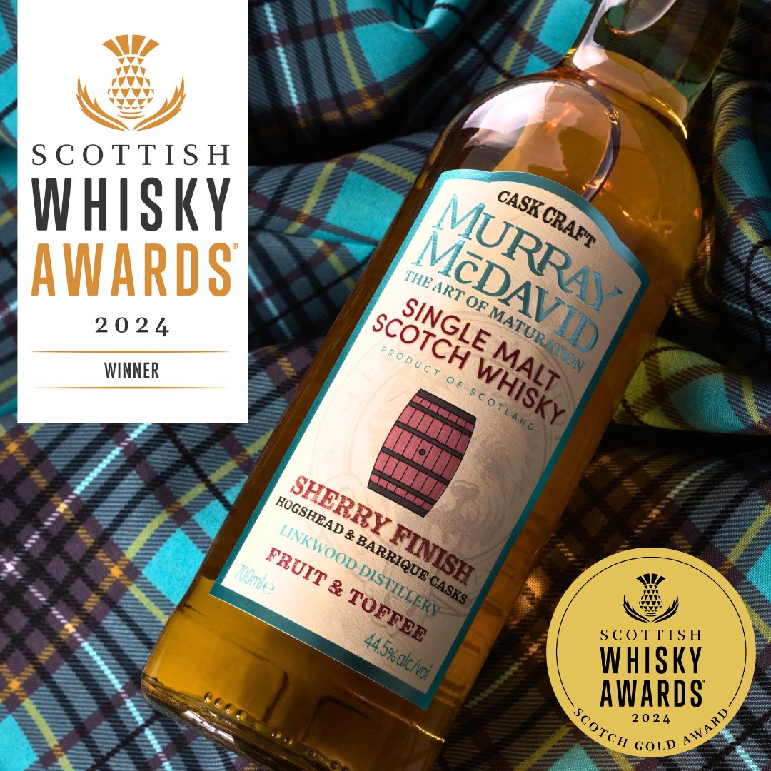 Murray_McDavid's tweet photo. ๐ฅ In case you missed itโฆ ๐ฅ
Our #CaskCraft #Linkwood #SherryFinish won the #GoldAward at @whisky_awards 2024 in the Single Malt #Scotch NAS (Unpeated) category! ๐
Slรกinte ๐ฅโจ
#ScottishWhiskyAwards #MurrayMcDavid #ArtofMaturation #InspiredScotchWhisky #Whisky #WhiskyAwards https://t.co/jNfphcxsJp