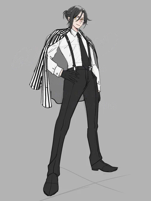 001 圧倒的にシンプルに自分は描いてる枚数が少なすぎるからダメなんだと思い、絵の練習用にちょこちょこやっていきます ラフのラフでも色付けられなくても泣かない #探偵さん100枚チャレンジ