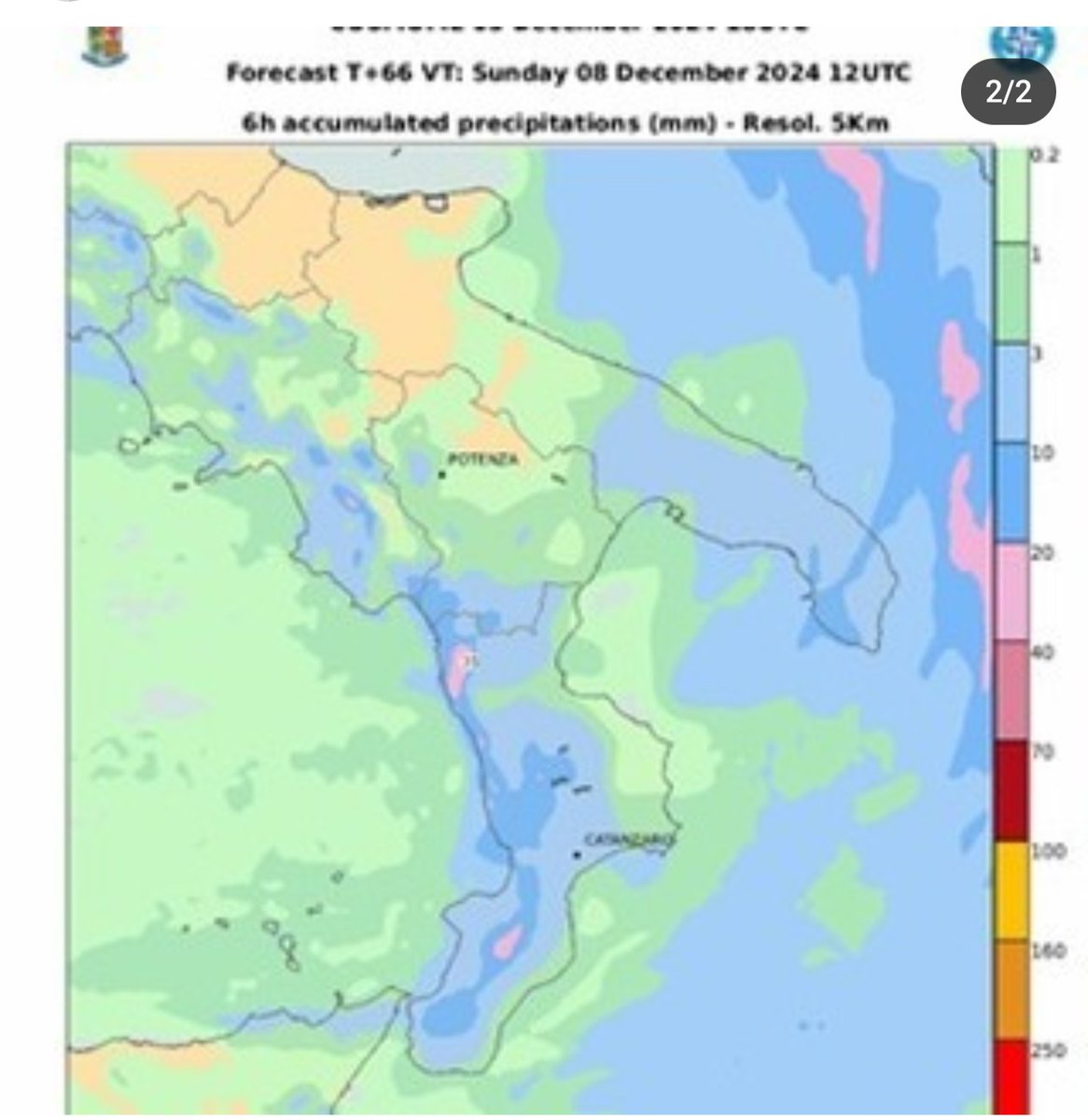❄️🌨☃️🌡#meteo #arpacal questo fine settimana: graduale peggioramento con precipitazioni sparse, abbassamento delle temperature e neve sui monti