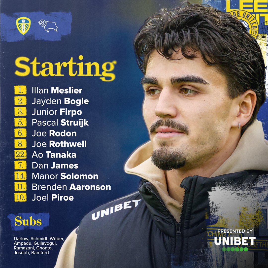 LUFC's tweet photo. 📋 Your #LUFC Starting XI... https://t.co/w8QRxHBzNy