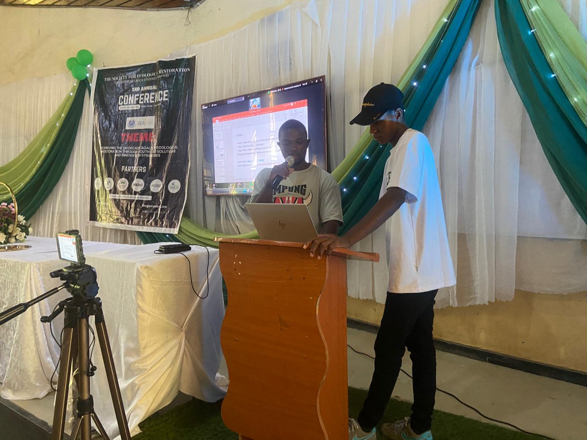 serunilag's tweet photo. Just wrapped up an inspiring day at the SER UNILAG 3RD Annual Conference! 🌍💚 From tech solutions to visual storytelling &amp; wetland conservation, we’re driving #EcologicalRestoration through youth-led innovation. Let's keep the momentum going! 💡🌱 #SERUNILAG2024 #UNDecadeGoals https://t.co/1CjhGrWtdg
