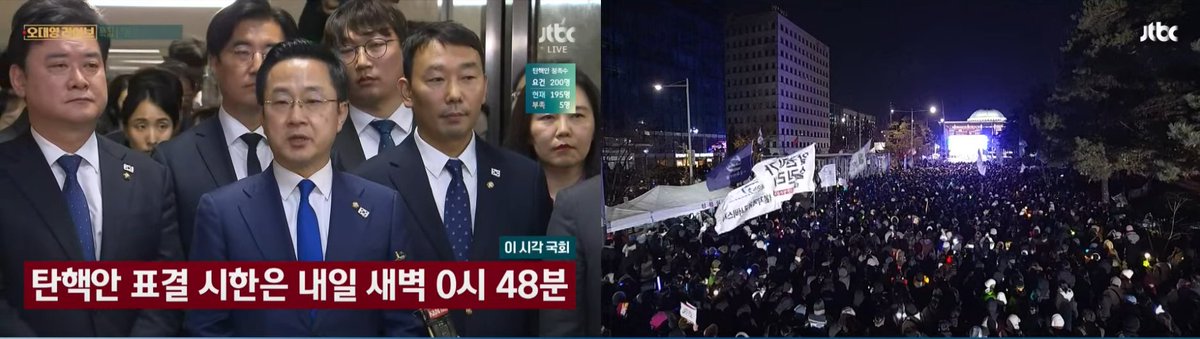 54little's tweet photo. 現在是人民施法時間.. 執政黨的議員們會回議場投票嗎? 
還是鐵了心無視人民在寒風中示威抗議一整天? https://t.co/6dOuNv3aOK