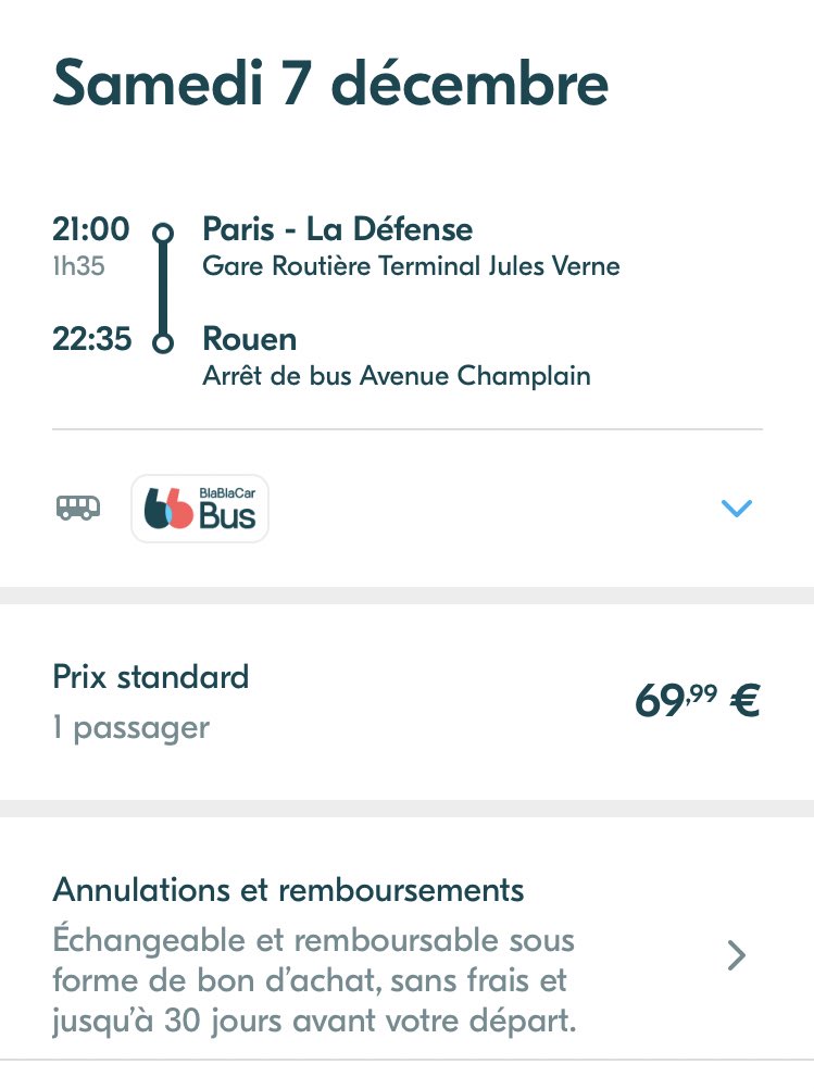UsagersSNCF's tweet photo. L’offre et la demande, la tempête, l’absence de solution ferroviaire, voilà voilà….des tarifs qui s’envolent! #ParisRouen #BlablaBus @BlaBlaCar_FR @train_nomad https://t.co/wbP8pnh0NI
