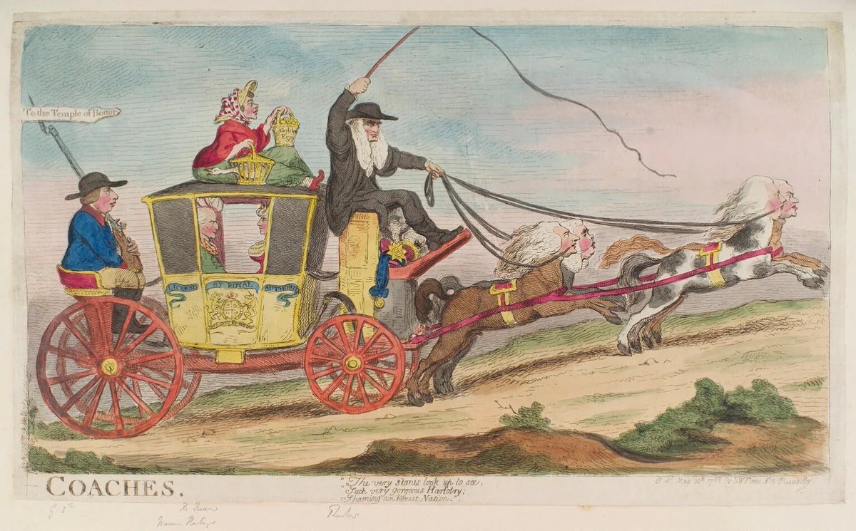 Gillray’s Opposition Coaches has to be one of my favourite caricatures of the period. It is a who’s who of politics in 1788. 

npg.org.uk/collections/se…