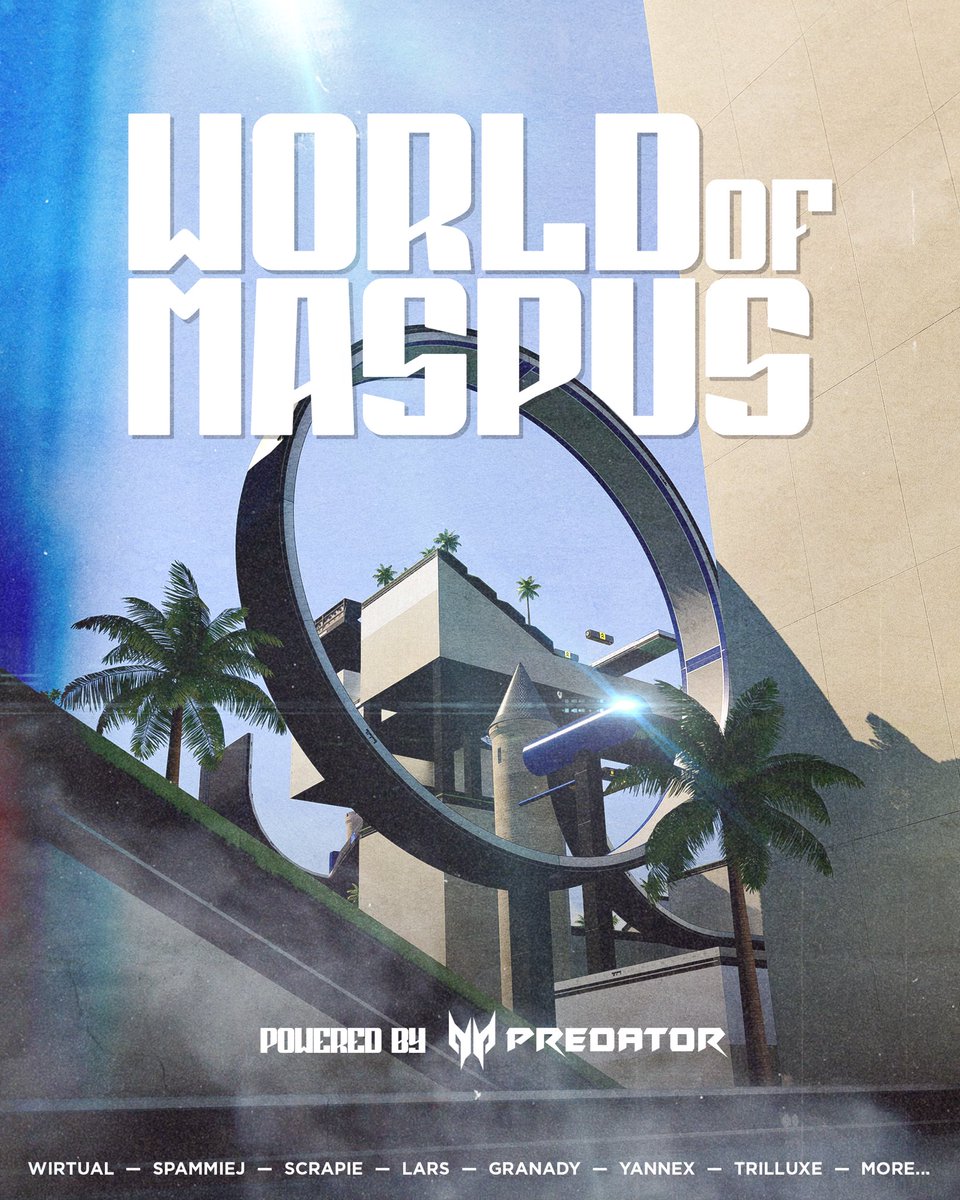 🚨 ANNOUNCEMENT 🚨

Your favourite Streamers will get together and compete to be the first finishers of World of Maspus, a 100 CP RPG/Trial map.

📅 13.12. - 14 CET

Who do u think will finish first?

We also have awesome prizes! 👇