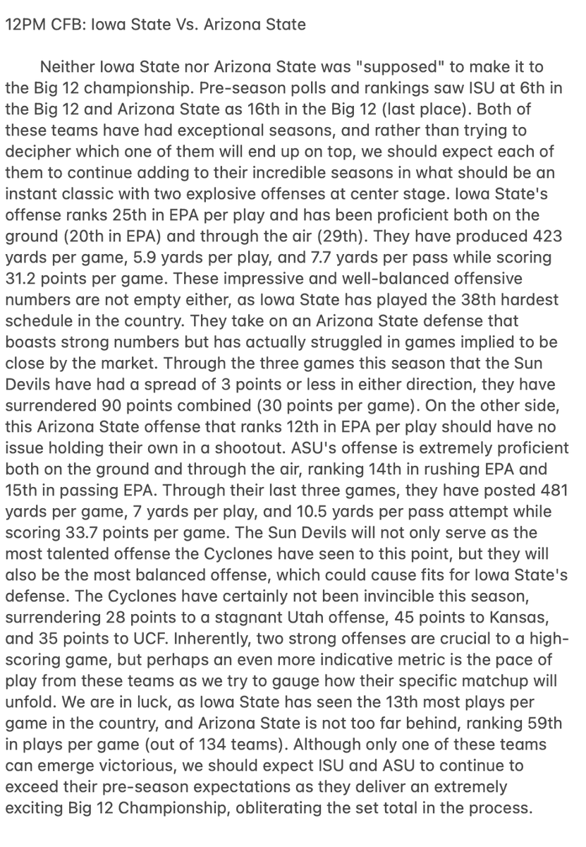 IF POMs Don't Go 1-1+, $50 to 20 Who:
- Retweet or Reply 

🏈Miami OH ML POM
🏈ISU ASU Over 48.5 POM

Additional Free
🏈Miami 1H ML
🏈ISU ASU 1H Over 23.5
🏈Miami TTO 22.5
🏈Ohio TTU 21.5
🏈ISU TTO 23.5
🏈ASU TTO 25.5
🏈Miami OH -7.5 +200
🏈ISU ASU O57.5 +210