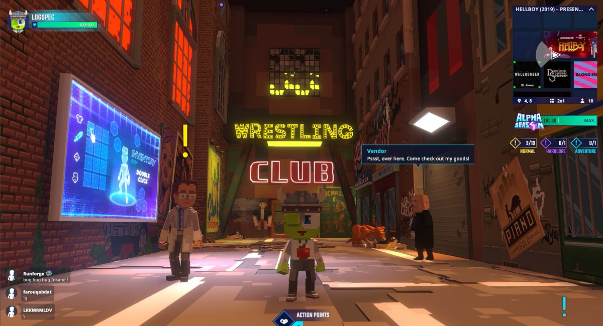 0xlogspec's tweet photo. Sneaking into the Osiris club in Hellboy (2019) in @TheSandboxGame. Things are about to get supernaturally exciting! 😈🔥 @Lionsgate https://t.co/XD39nCatIt #TheSandbox #AlphaSeason4 #AS4SocialChallenge https://t.co/gKQXWLccTo