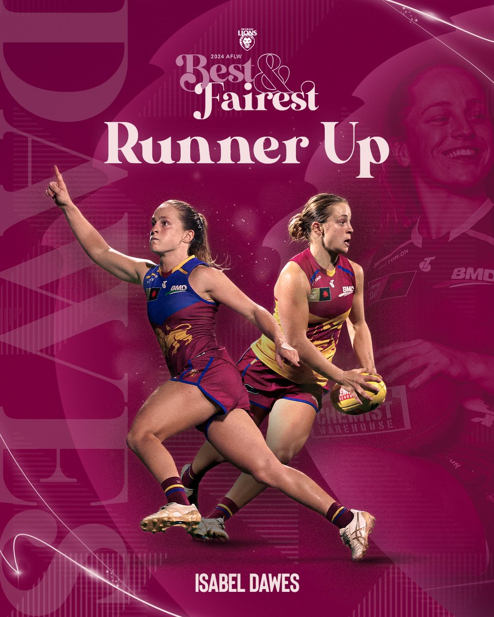 What an absolute year for our young star Belle. A relentless performance game in, game out. Belle is our 2024 Best &amp; Fairest Runner Up ❤️