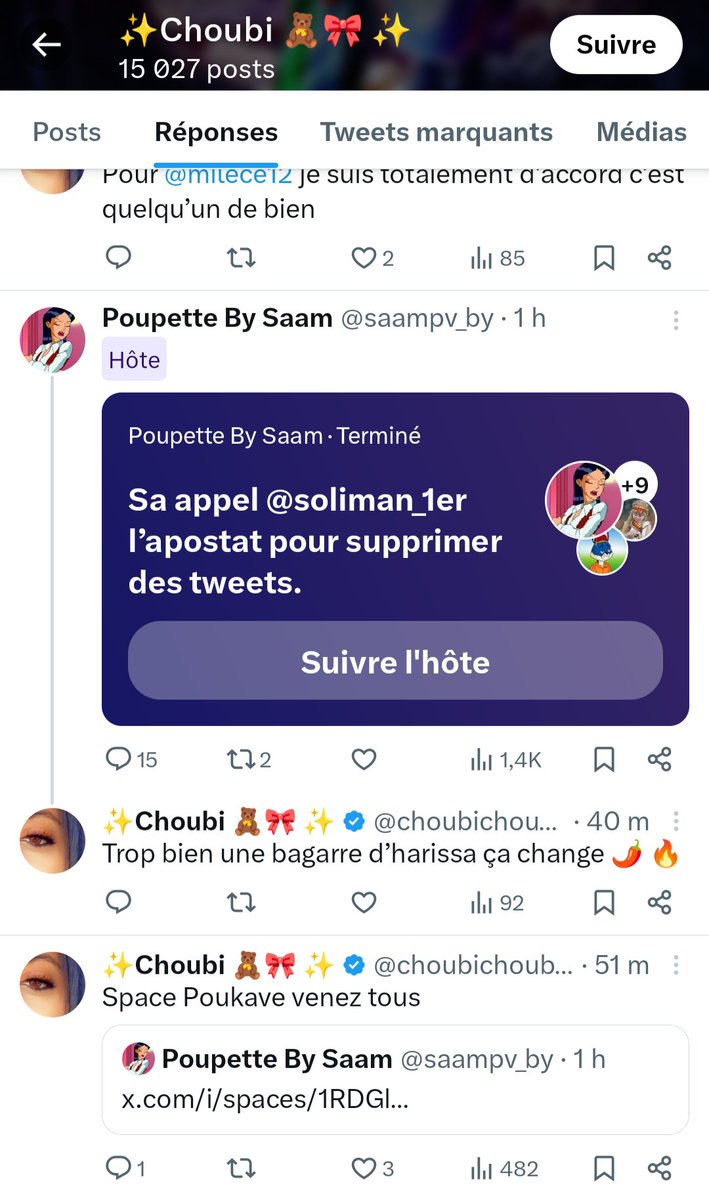 Troca663246's tweet photo. La cassos de Choubimerde qui appelle à écouter un Space de cassos comme elle.
Elle n'a jamais eu de proposition à travailler dans une radio 😂😂😂
#poupettekenza #yousralkh https://t.co/vv25uJJa3f
