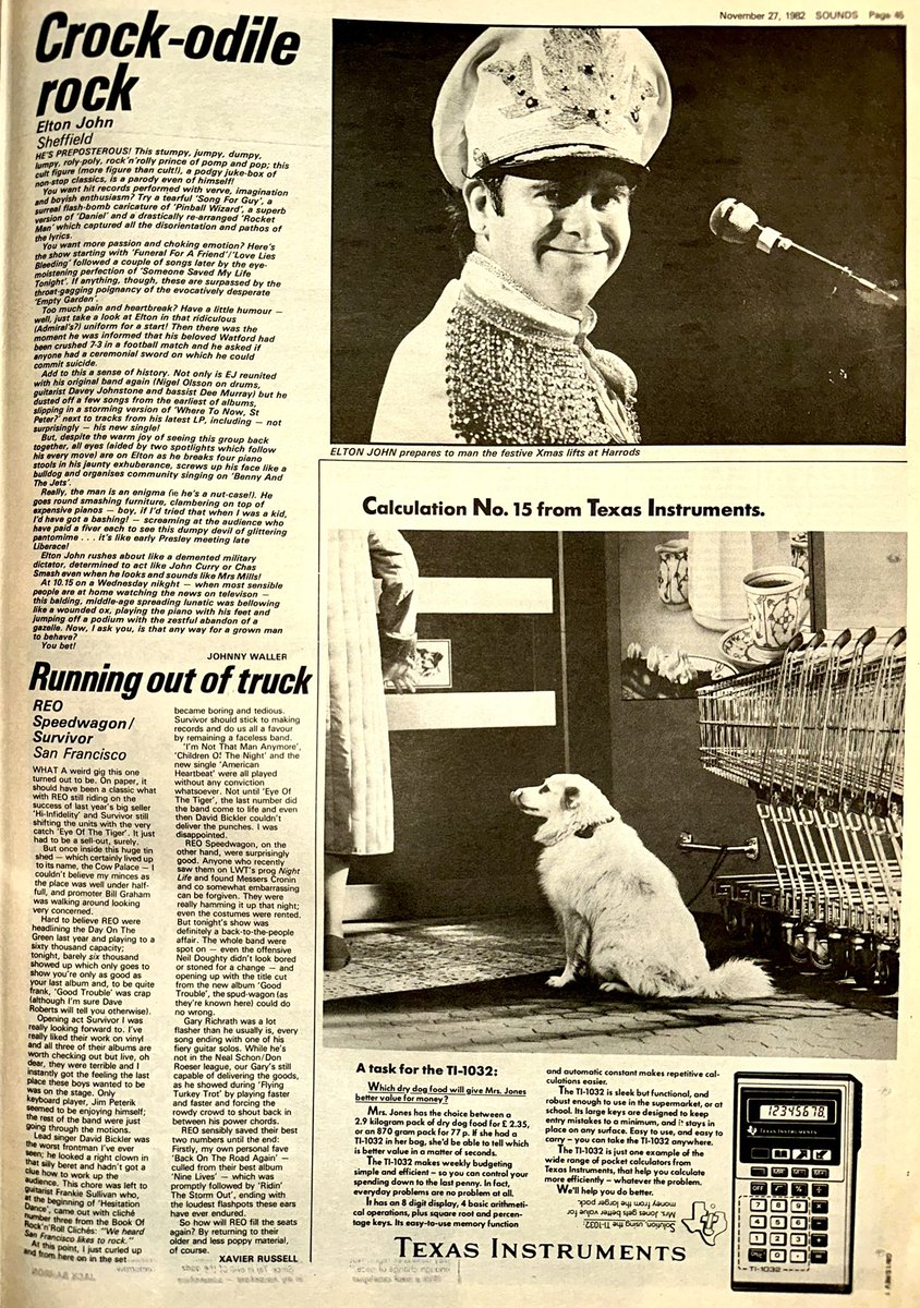 ZoundsAbound's tweet photo. Justine Cole’s at the Clarendon for #Wrathchild’, Carole Linfield is at the Dominion for #TalkTalk, Karen Swayne is at Heaven for #HeyElastica, Johnny Waller is in Sheffield for @eltonofficial & Tim Sommer is in New York for #Yaz
@AlisonMoyet @erasureinfo
Sounds Nov 27th 1982 https://t.co/dHnIPSTxeV