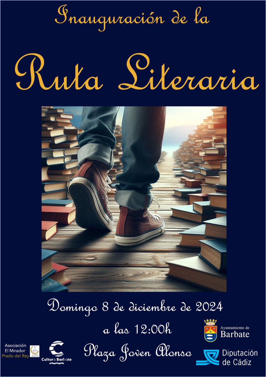 El domingo 8 de diciembre de 2024, tendrá lugar la inauguración de la Ruta Literaria, una iniciativa de la Delegación de Cultura, que busca conectar a los amantes de la literatura con espacios llenos de historia y creatividad del municipio.