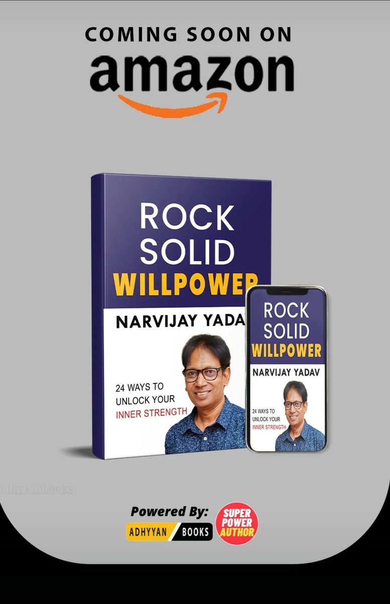 Happy to announce that my book 
#RockSolidWillpower 🌟🏆💪📚 is coming soon on <a href="/amazon/">Amazon</a> 🤗

<a href="/singer_shaan/">Shaan</a> <a href="/AlexOuthwaite/">Alex Outhwaite</a>
<a href="/Sangram_Sanjeet/">SANGRAM U SINGH 🌟🇮🇳</a> <a href="/pareekhjain/">Pareekh Jain</a> <a href="/adhyyanbooks/">Adhyyan Books</a> <a href="/ankit1989/">Dr. Ankit 🇮🇳</a> <a href="/LyfInTransit/">Alka Joshi Kaushik</a> <a href="/Vani_Author/">VANI KAUSHAL</a> <a href="/DPrasanthNair/">D Prasanth Nair</a> <a href="/brajjourno/">Braj Mohan Singh</a>
<a href="/PoornimaNimo/">Dr Poornima 🇮🇳</a> <a href="/BeingHR/">Rahul Jain</a> <a href="/TheManeeshShow/">Filmmaker Maneesh</a> <a href="/asunaina/">sunaina s ahluwalia</a>