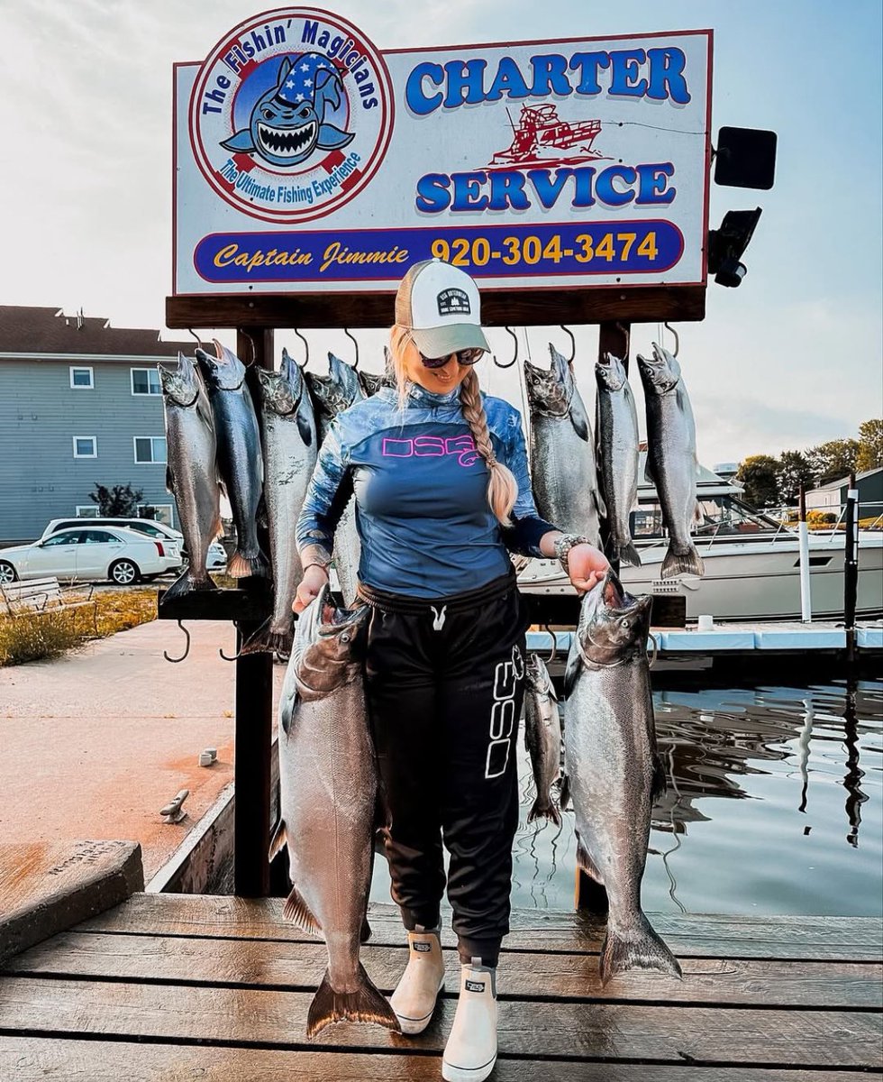 This was my first time out on a Charter Boat targeting Salmon, it was breathtakingly beautiful out on Lake Michigan, and reeling in these amazing fish was an adrenaline rush!
