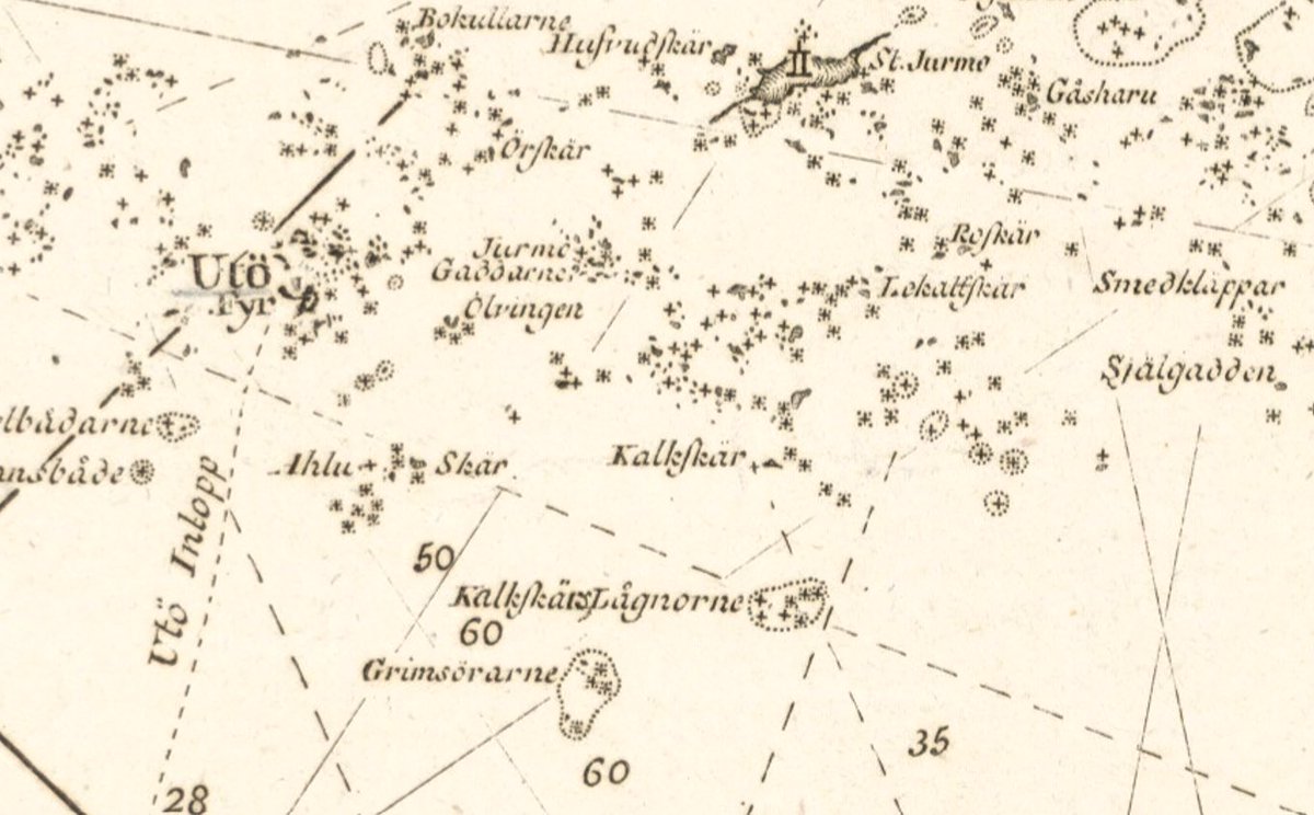 juha_hakala's tweet photo. (4/4) More than 100 years later a book on seafaring history refers to the incident: on 7th Nov. 1819 English brig Laurell was grounded and lost at Grimsörarnas rocks, near Utö. 

Sources: 
Åbo sjöfartens historia I, C-E Olin, 1927.
Map by Johan Nordenankar, 1800, Doria https://t.co/MTuf1SSvEj