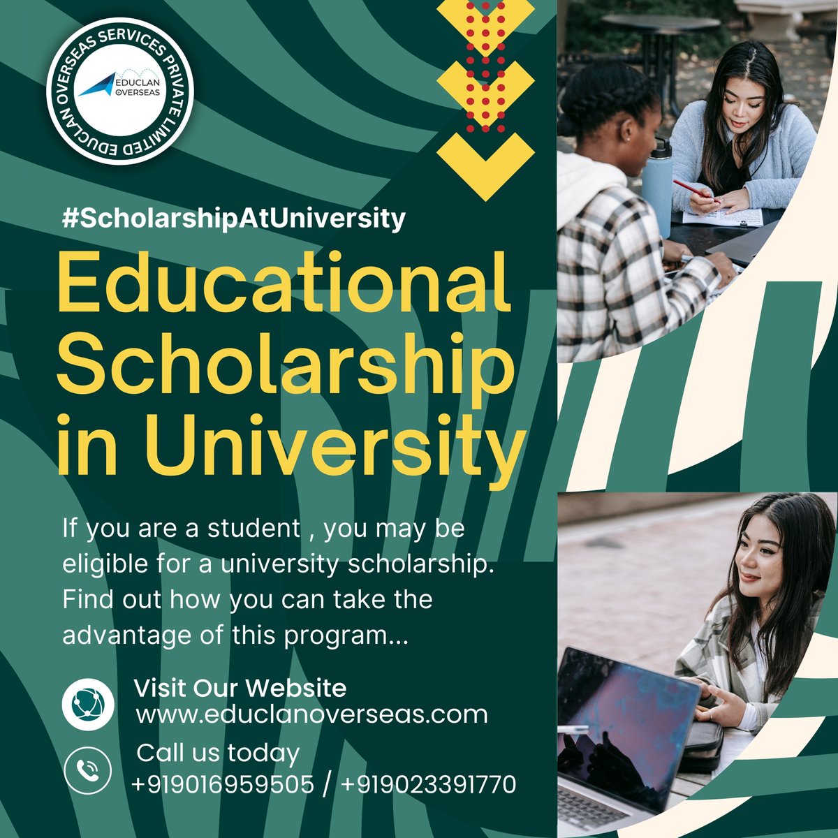 Educlan0verseas's tweet image. From Educlan
Universities accepting admissions
Give your career a flight in next Intake.
Apply before seats are gone.
Don&apos;t miss a chance.

Call us on :
+919016959505 / +919023391770

#SeptemberIntake #septemberintake #SeptemberIntake2024 #septemberintakenowopen