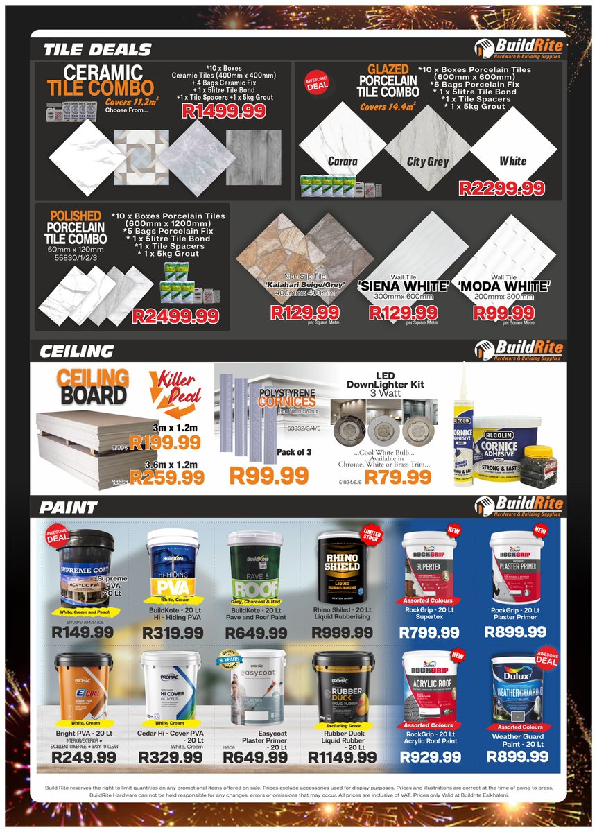 BuildriteH's tweet photo. Build Rite Hardware Grand Festive Sale is now on at Esikhaleni... Are you ready for these Crazy prices and many more Amazing deals!!!π·
#esikhaleni #kwazulunatal #richardsbay #eThekwini #kwazulunatal #buildrite #buildritehardware #hardware #hardwarestore #affordable #dream https://t.co/3k2roF2SfC