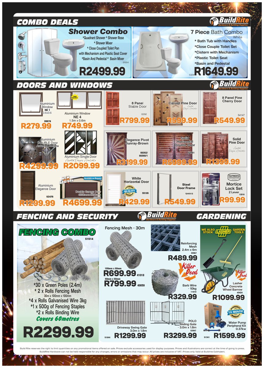 BuildriteH's tweet photo. Build Rite Hardware Grand Festive Sale is now on at Esikhaleni... Are you ready for these Crazy prices and many more Amazing deals!!!π·
#esikhaleni #kwazulunatal #richardsbay #eThekwini #kwazulunatal #buildrite #buildritehardware #hardware #hardwarestore #affordable #dream https://t.co/3k2roF2SfC