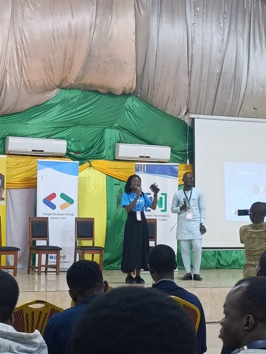 It's Devfest today! 🎉

#devfest
#devfest2024
<a href="/GDGAbomeyCalavi/">GDG Abomey-Calavi🇧🇯 #DevFest2025</a>