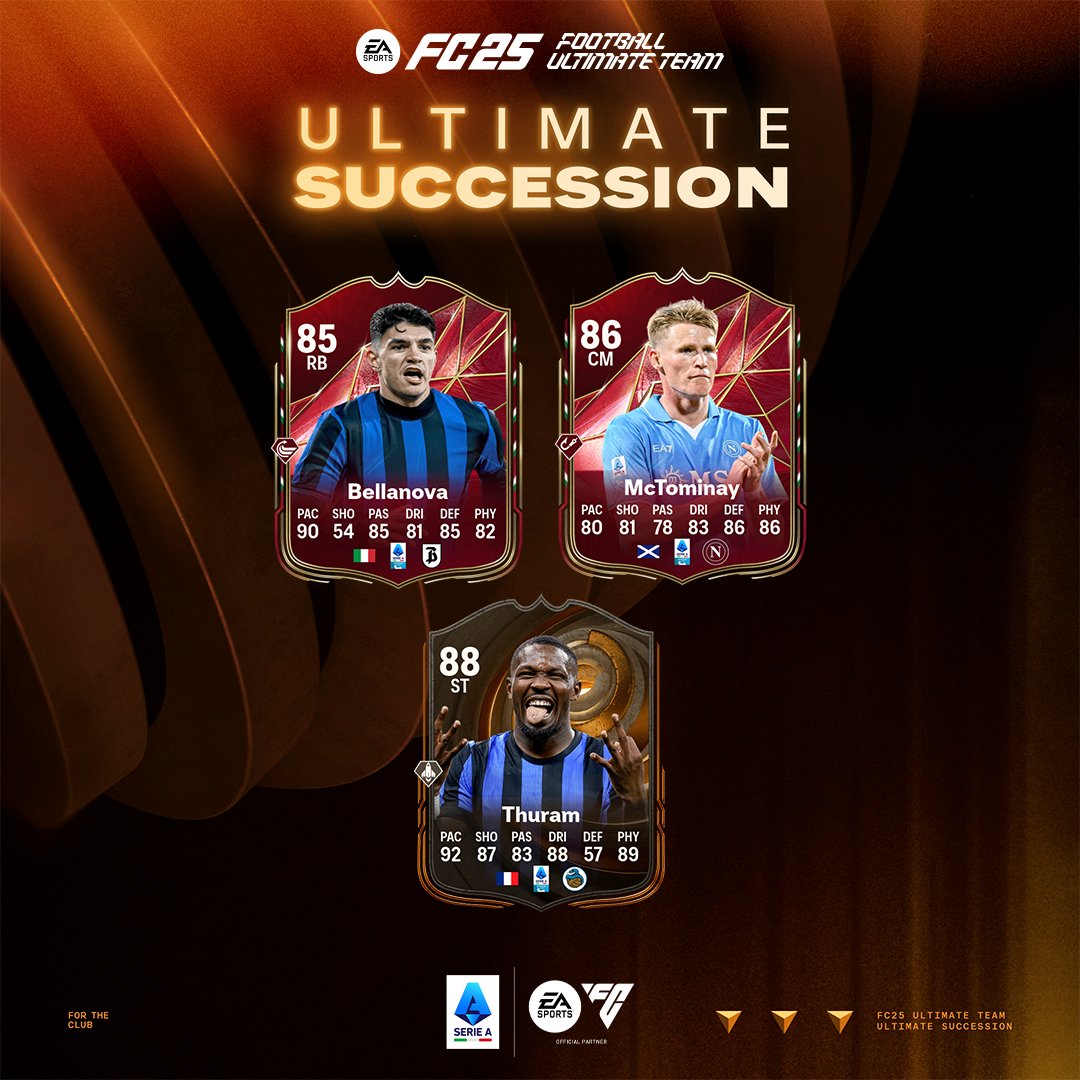 SerieA_BR's tweet photo. Passado, presente e futuro da Serie A 🙌 
Continue o legado dos campeões com o #UltimateSuccession no #FC25!

@EASPORTSFC @easportsfcit https://t.co/tkZ8I08UTc