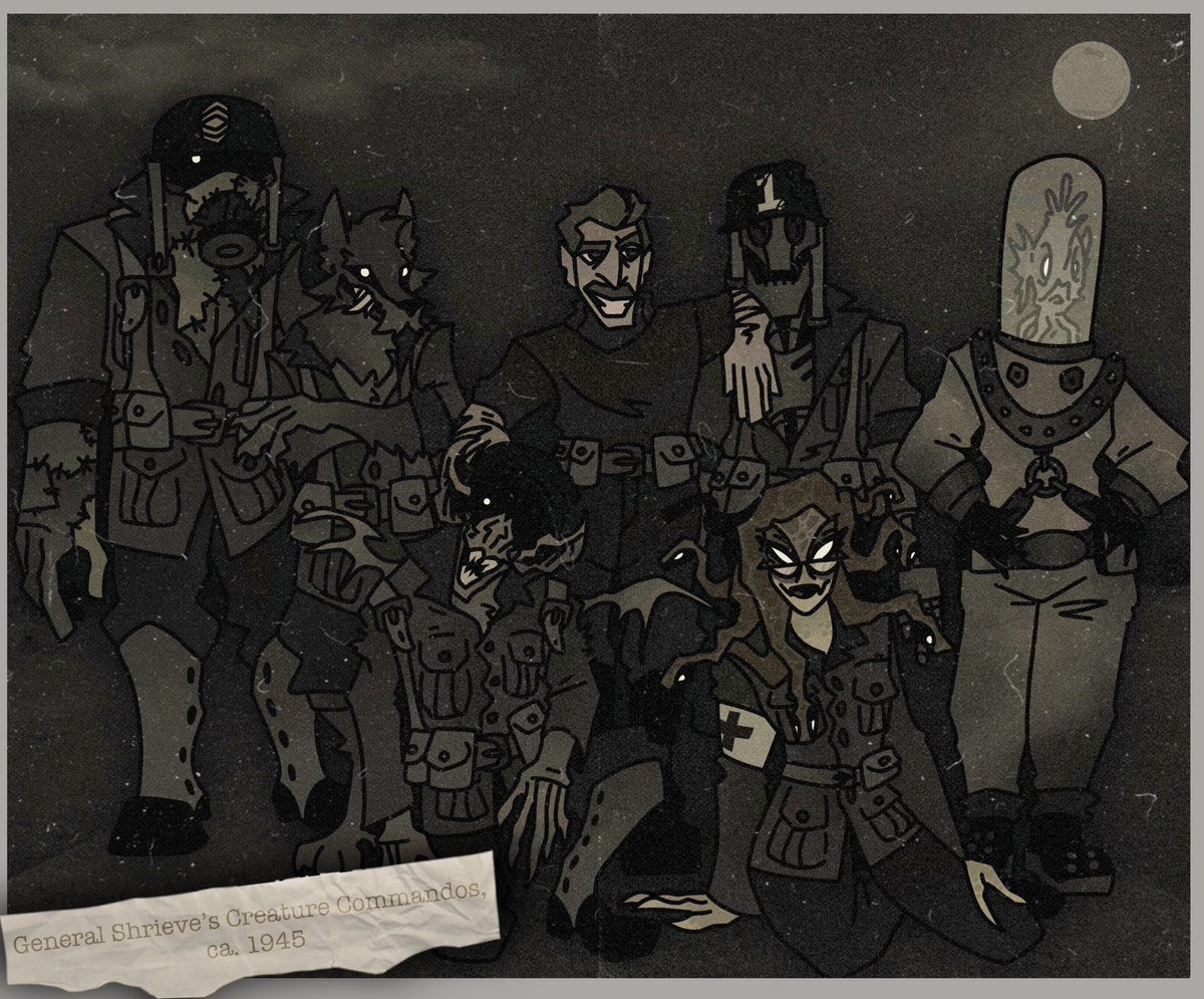 gremlininmywall's tweet photo. What are we? Some kinda of Creature Commandos?

#gremlinverse #althistory https://t.co/Cii48eNEYt