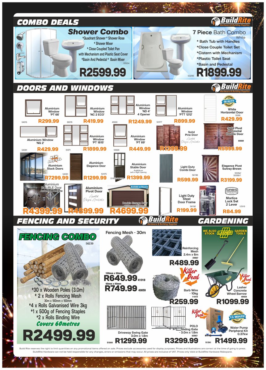 BuildriteH's tweet photo. Build Rite Hardware Grand Festive Sale is now on at Mabopane... Are you ready for these Crazy prices and many more Amazing deals!!!😁

#BuildRite #buildritehardware #mabopane #tshwane #soshanguve #UnitN #0190 https://t.co/NiCqOfW2jE